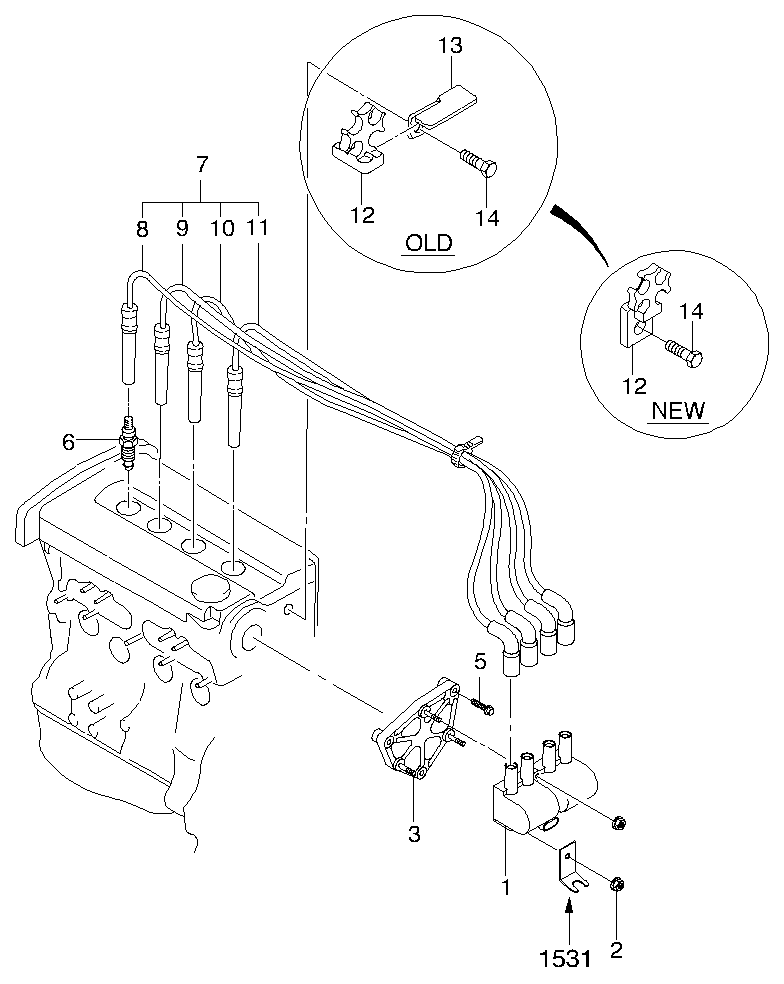 DAEWOO 25184291 - Aizdedzes spole autodraugiem.lv