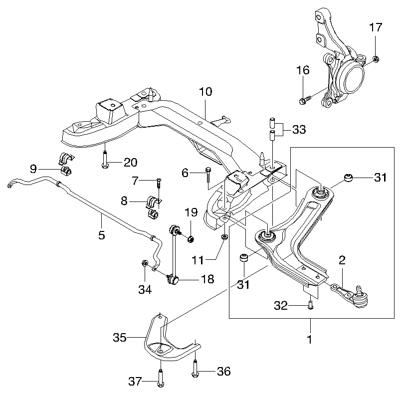 KIA 96300648 - Balst / Virzošais šarnīrs autodraugiem.lv