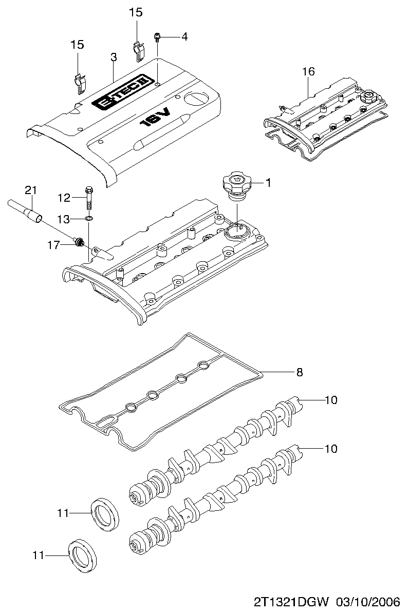 Chevrolet 96 353 002 - Blīve, Motora bloka galvas vāks autodraugiem.lv