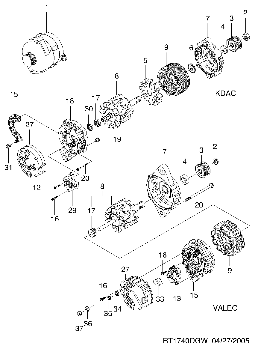 Chevrolet 96540541 - Ģenerators autodraugiem.lv