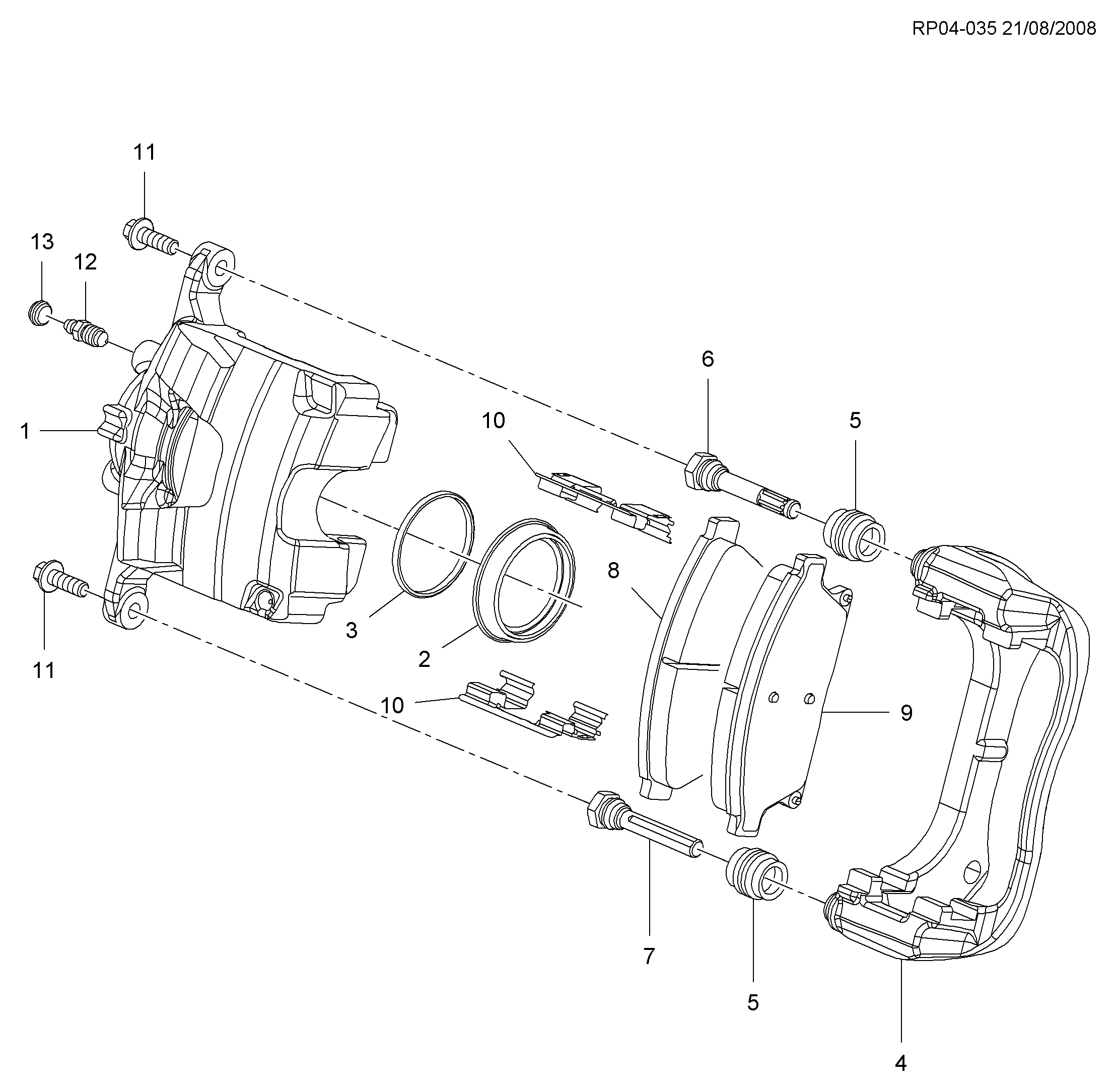 CHEVROLET (SGM) 13412810 - Bremžu uzliku kompl., Disku bremzes autodraugiem.lv