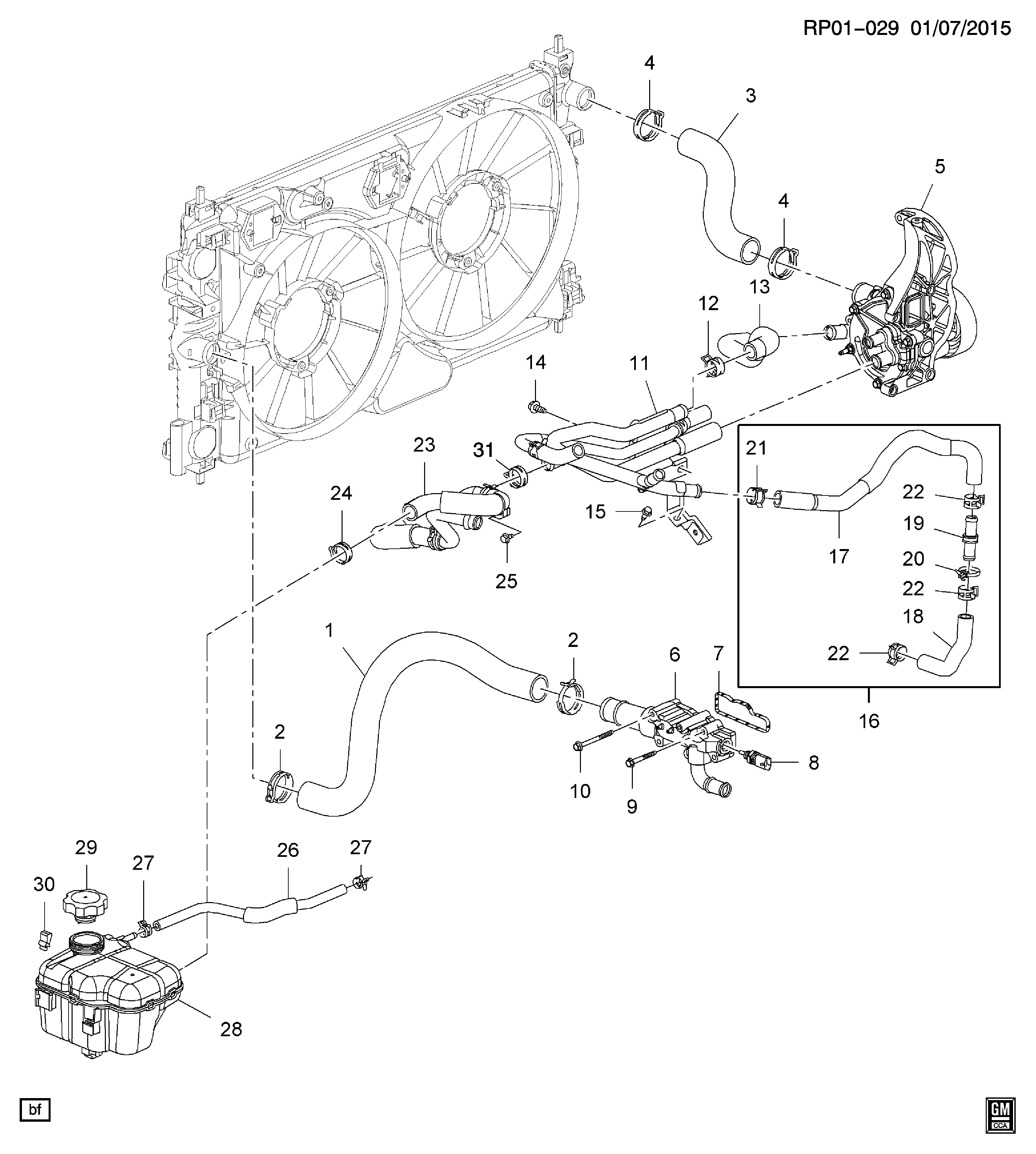 Chevrolet 13598760 - Vāciņš, Dzesēšanas šķidruma rezervuārs autodraugiem.lv