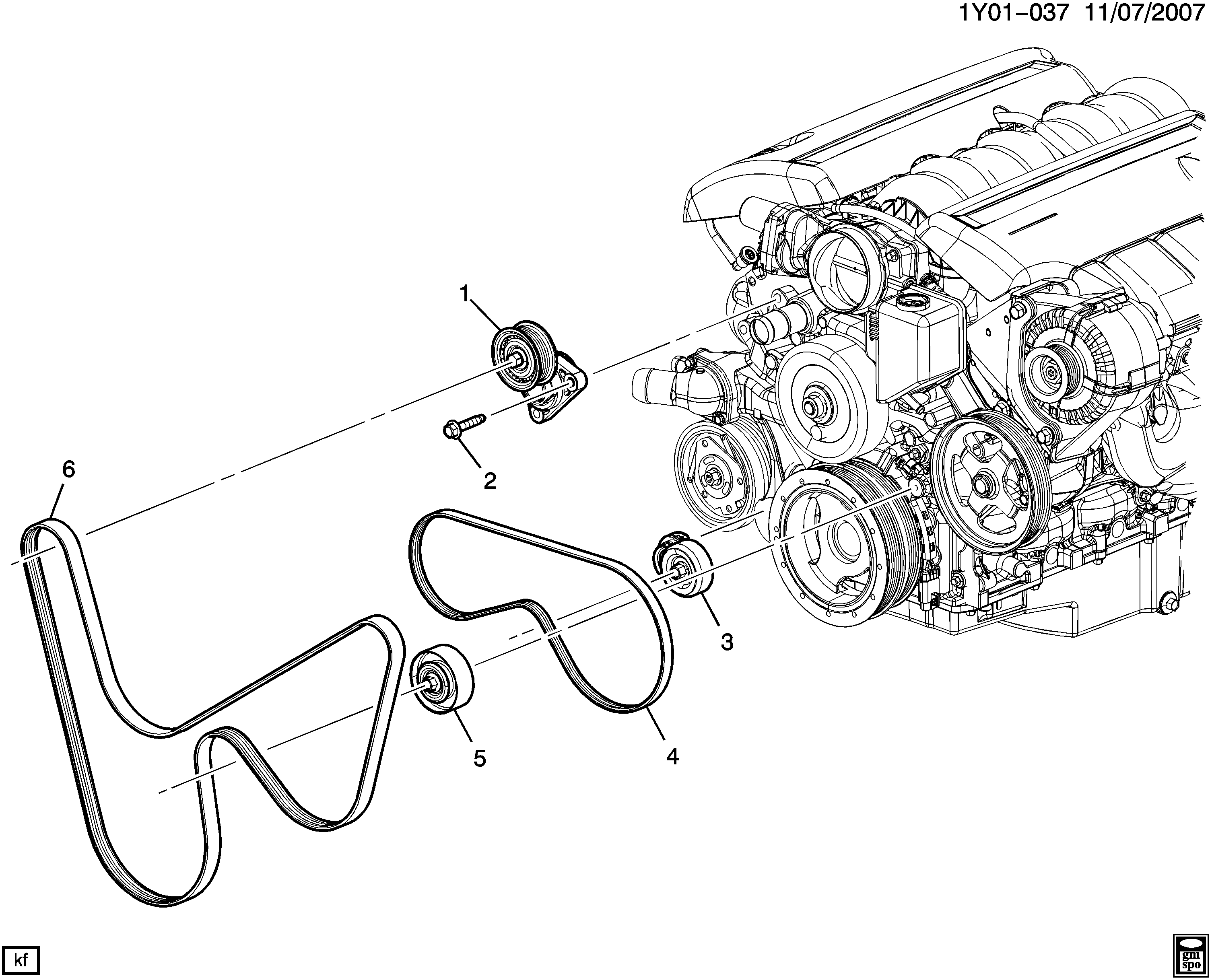 Chevrolet 12636225 - Ķīļrievu siksna autodraugiem.lv