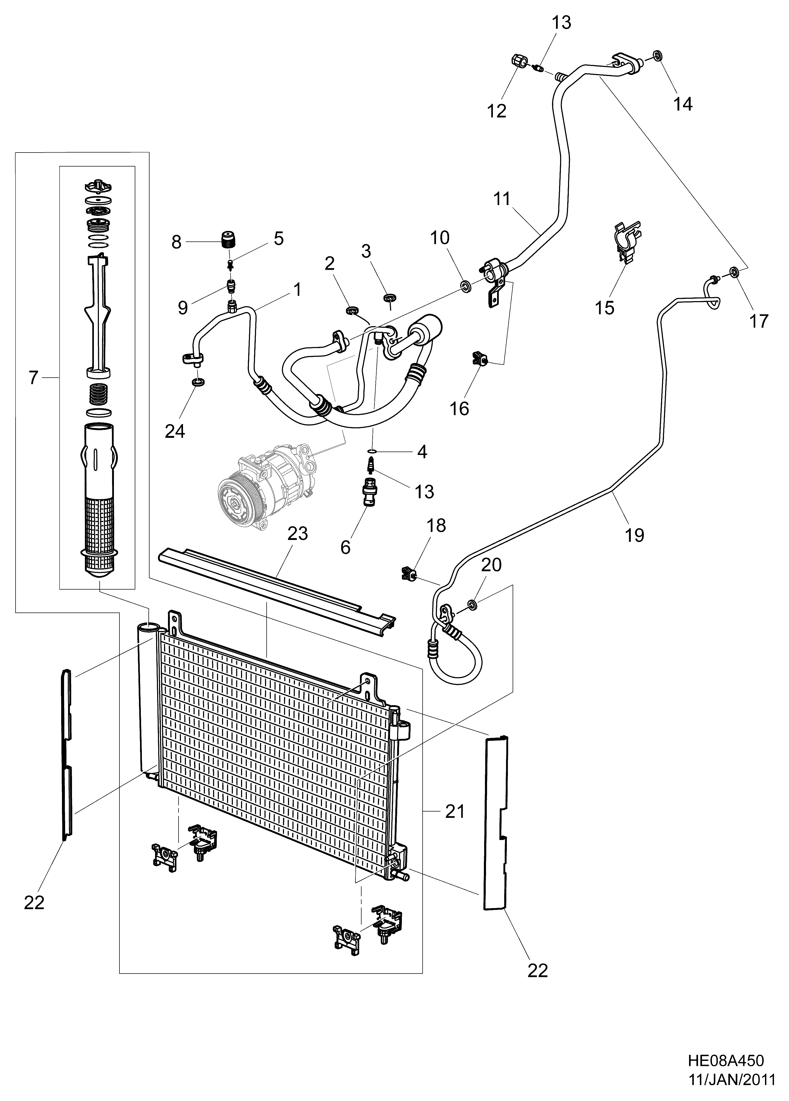 DAEWOO 13502759 - Spiediena slēdzis, Gaisa kondicionēšanas sistēma autodraugiem.lv