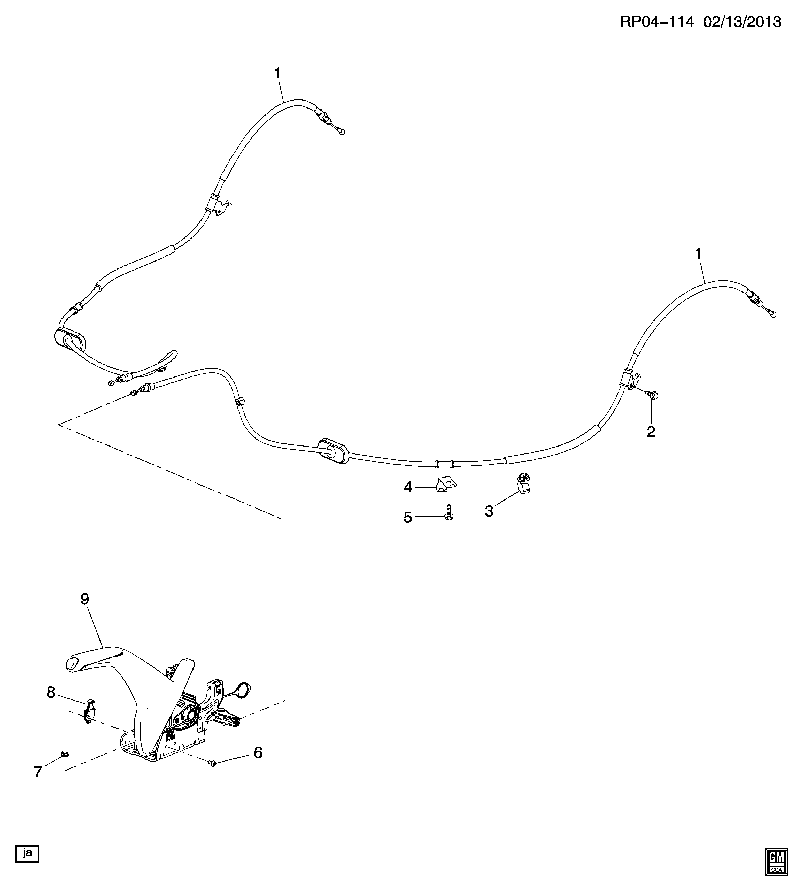 Chevrolet 13409696 - Trose, Stāvbremžu sistēma autodraugiem.lv