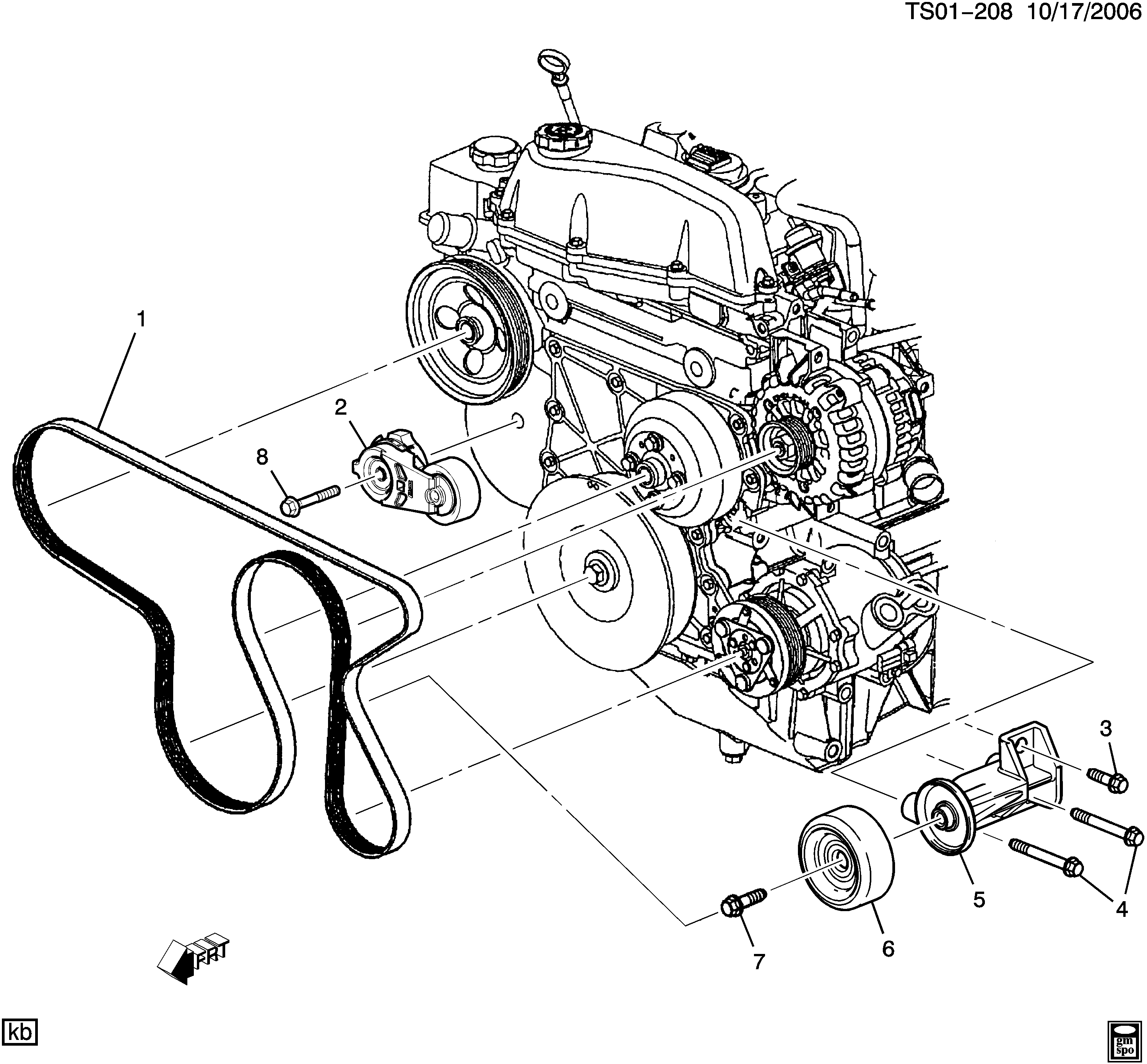 GMC 12593774 - BELT,W/PMP & A/C CMPR & GEN & P/S PUMP autodraugiem.lv