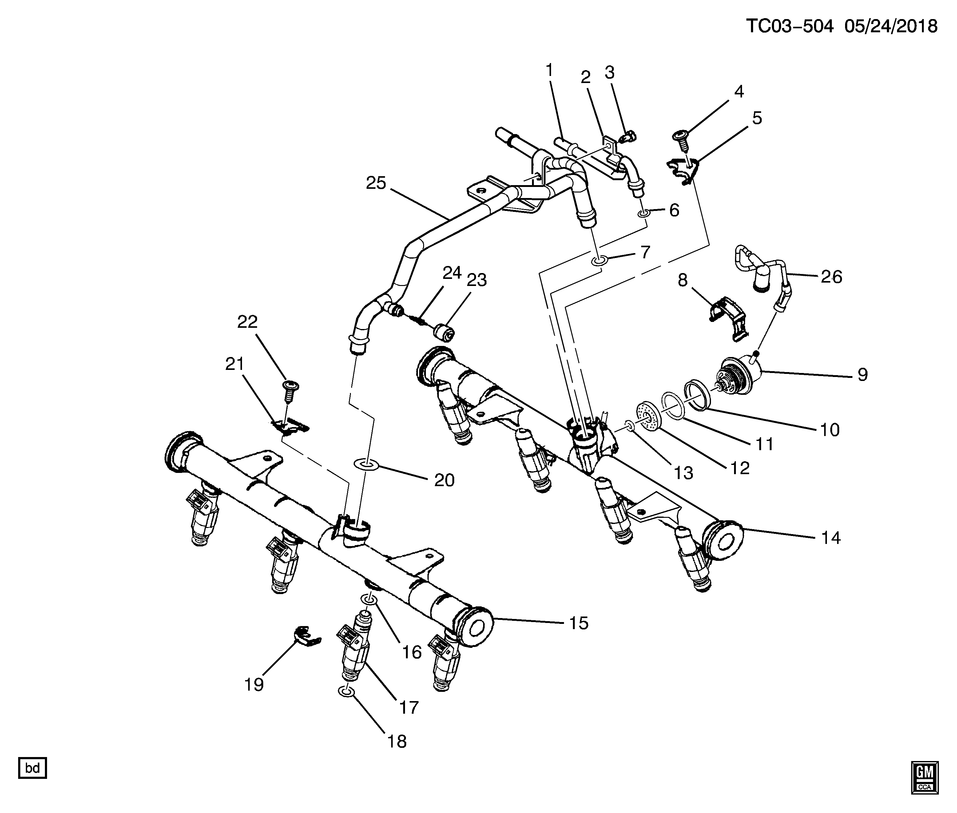 GMC 17113552 - Blīve, Degvielas cauruļvads autodraugiem.lv