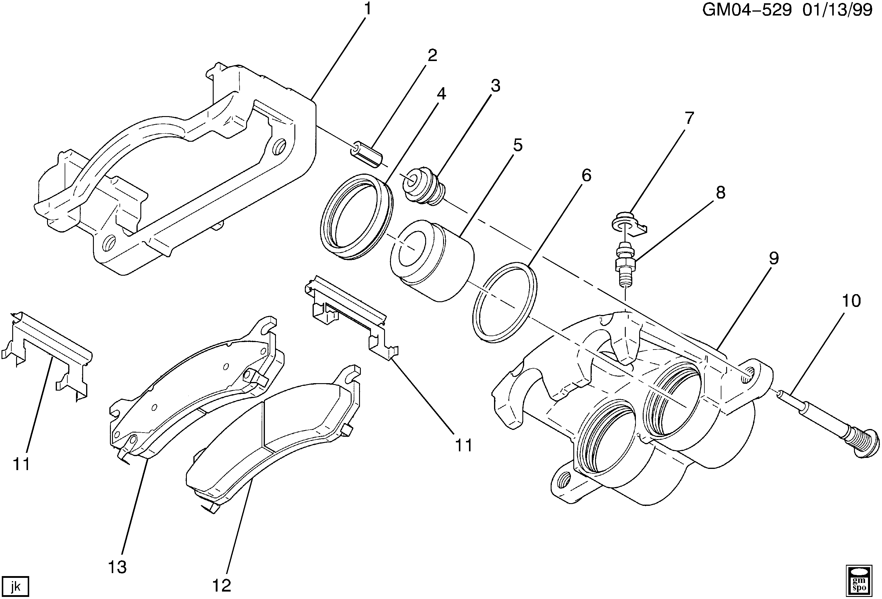 Chevrolet 19210705 - Bremžu uzliku kompl., Disku bremzes autodraugiem.lv