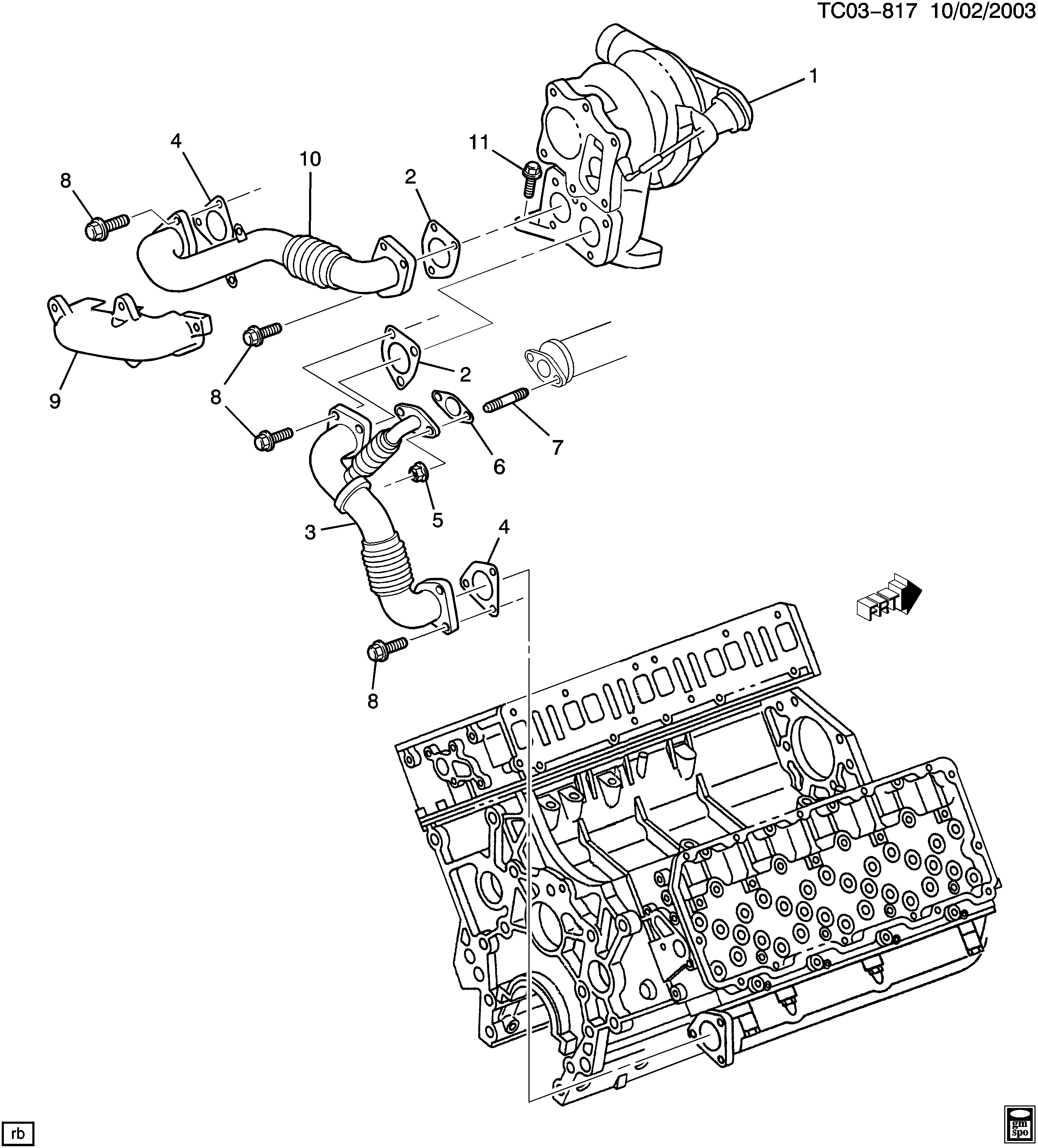 Buick 97192618 - GASKET,EXH TURBO INL PIPE(BETWEEN TURBO AND TURBO EXHAUST PIPE)( autodraugiem.lv