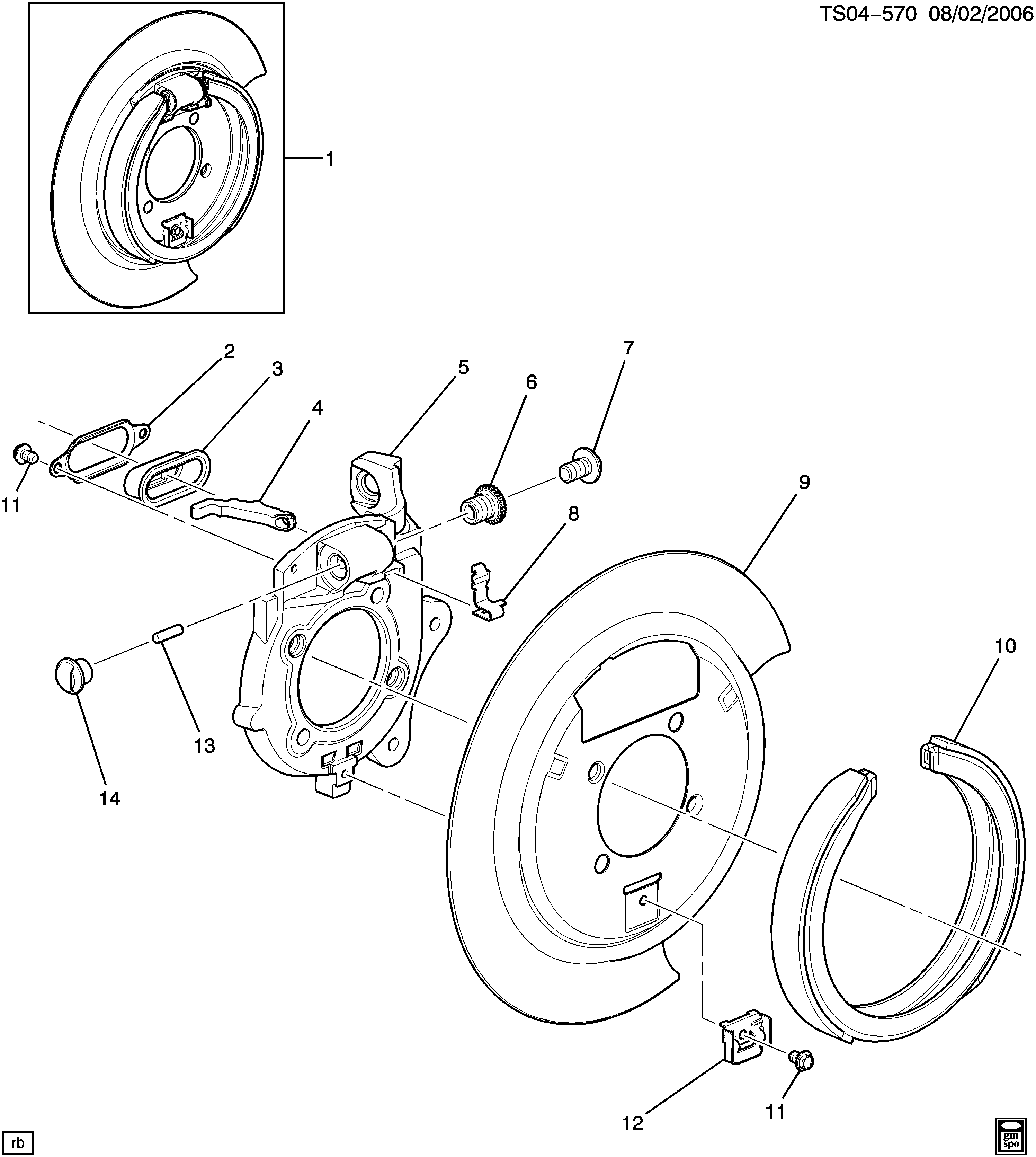 Chevrolet 88935979 - Bremžu loku kompl., Stāvbremze autodraugiem.lv