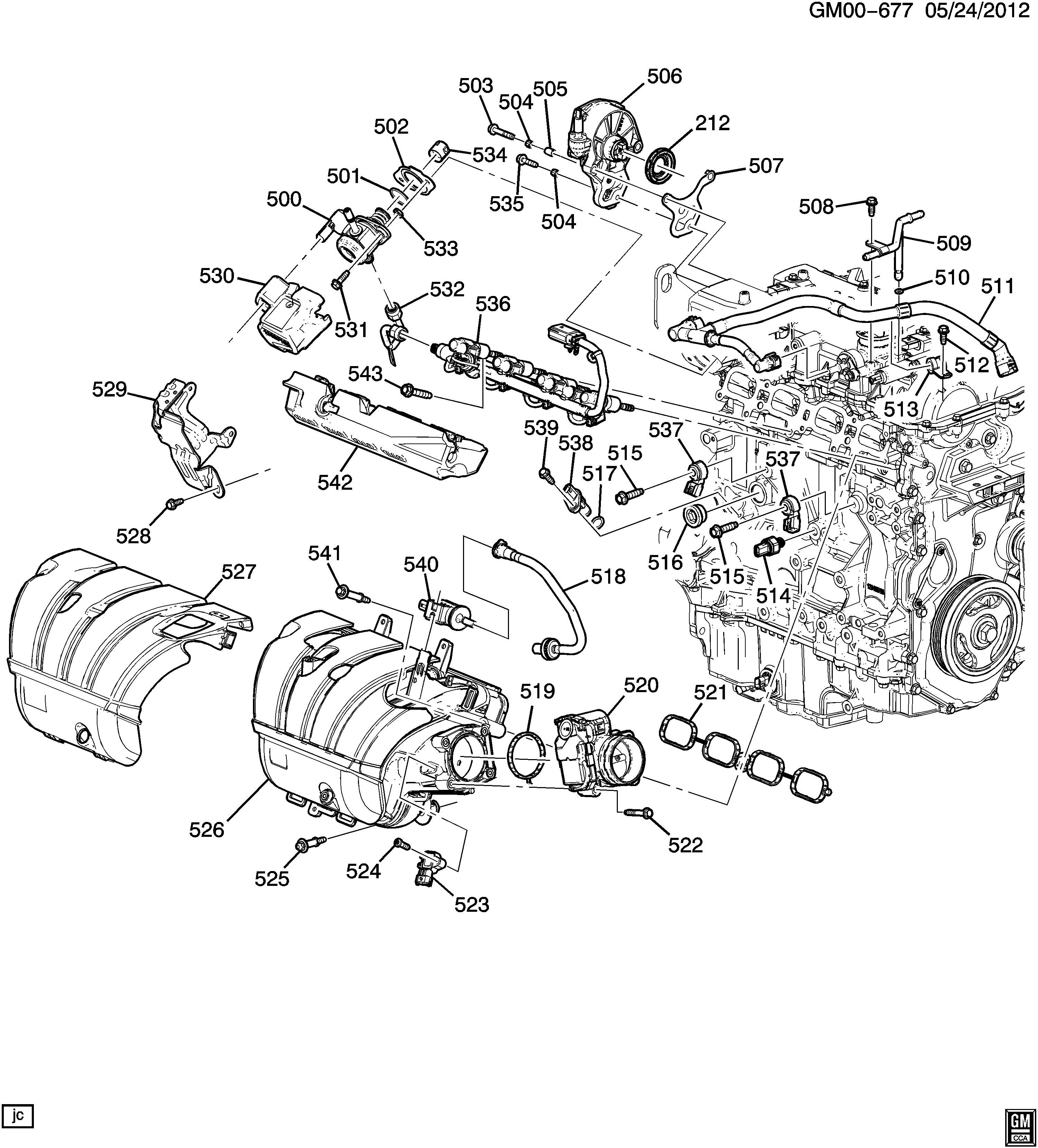 Buick 12639700 - Blīve, Ieplūdes kolektora korpuss autodraugiem.lv