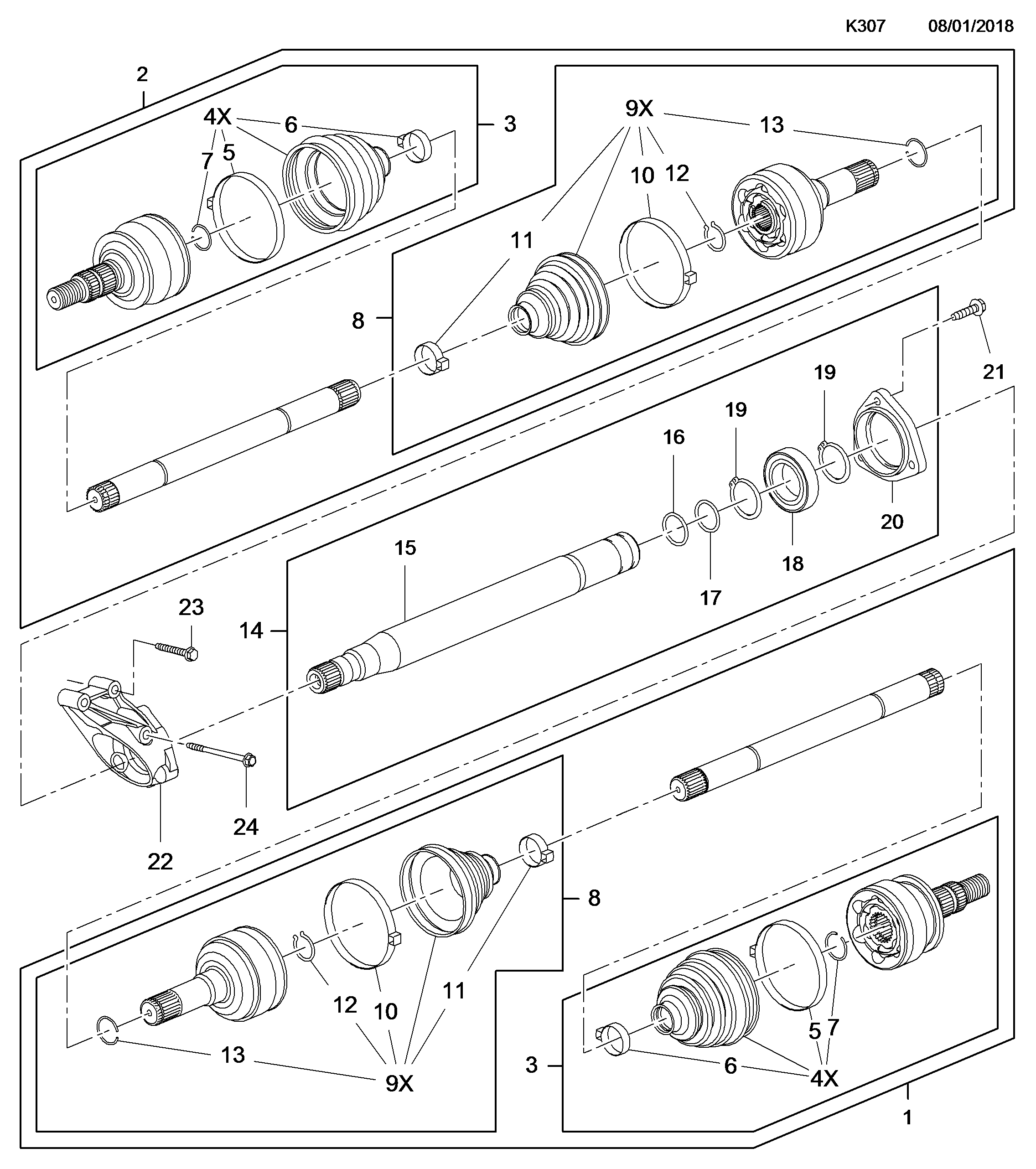 Opel 374922 - Piedziņas vārpsta autodraugiem.lv