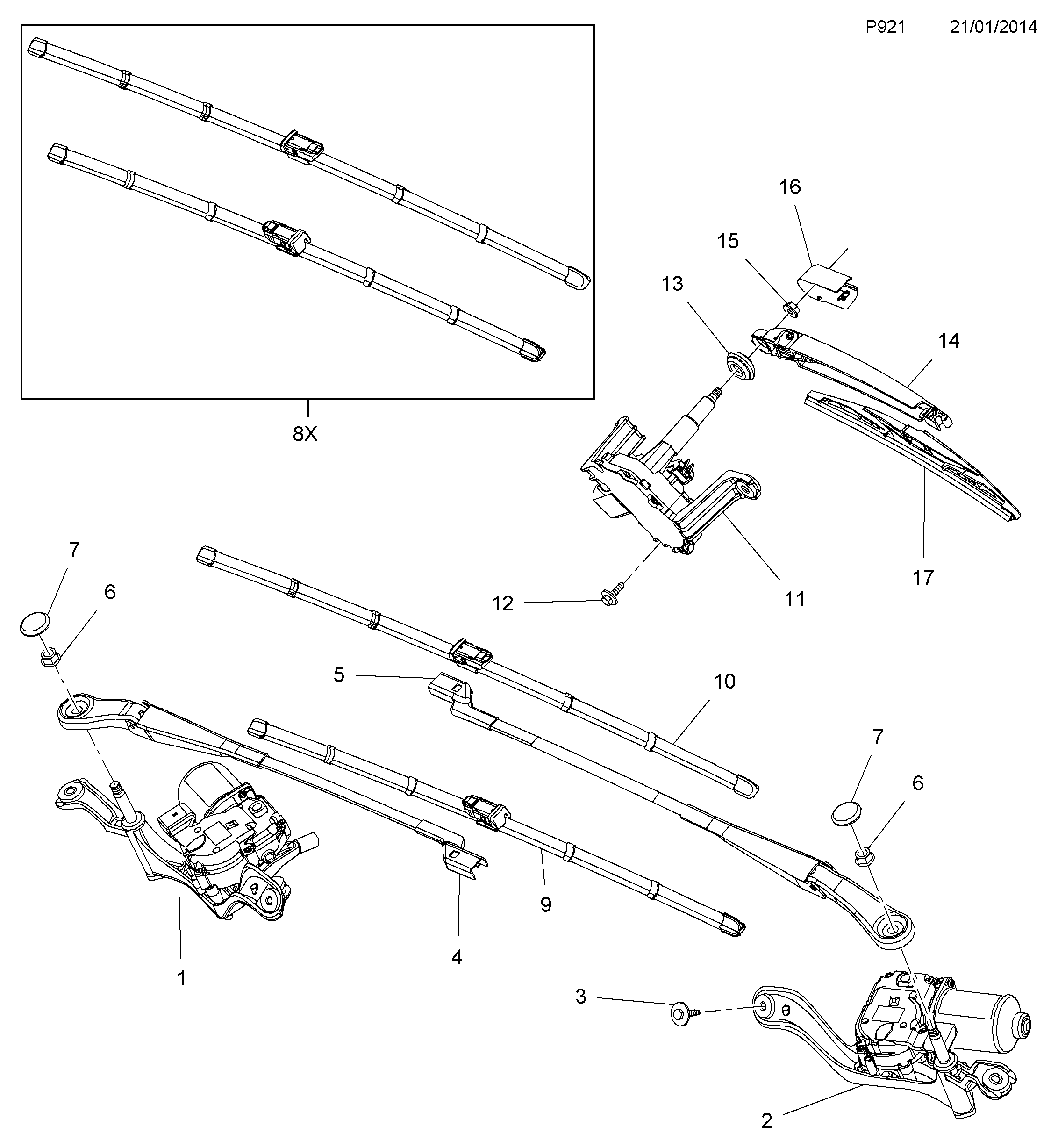 Opel 1272067 - Stikla tīrītāja slotiņa autodraugiem.lv