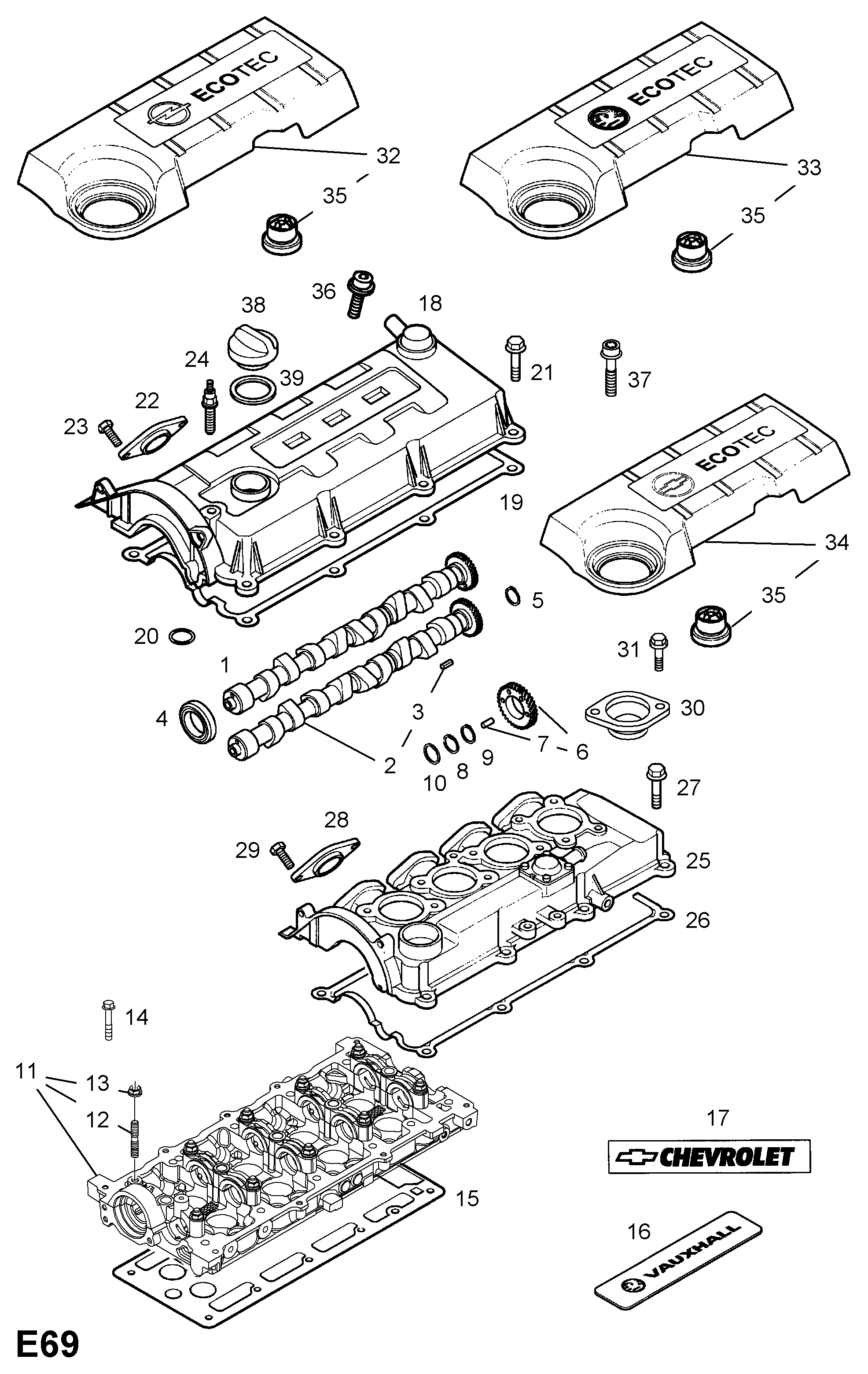 Vauxhall 646271 - Vārpstas blīvgredzens, Sadales vārpsta autodraugiem.lv