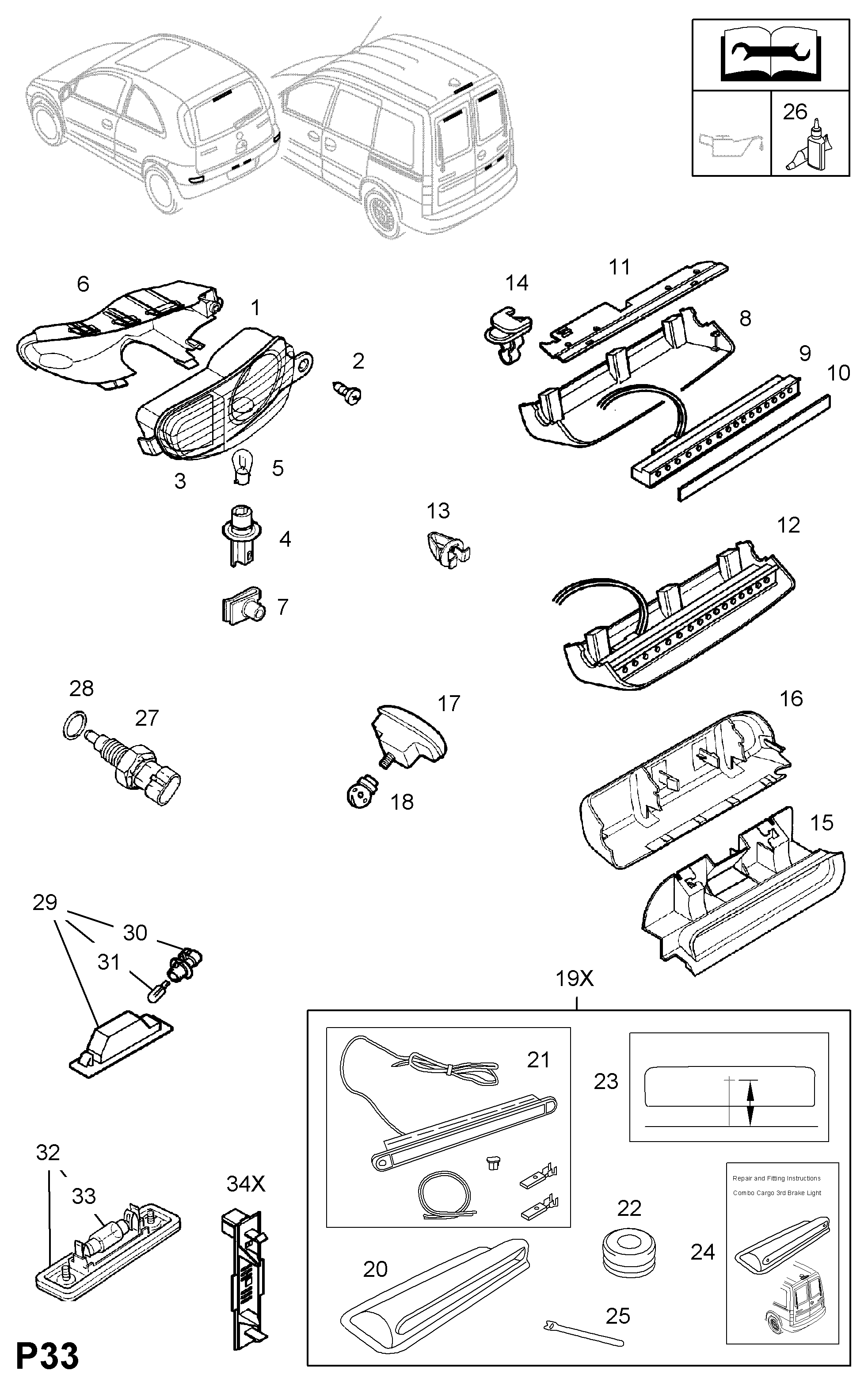 Opel 4411019 - Bremžu signāla lukturis autodraugiem.lv