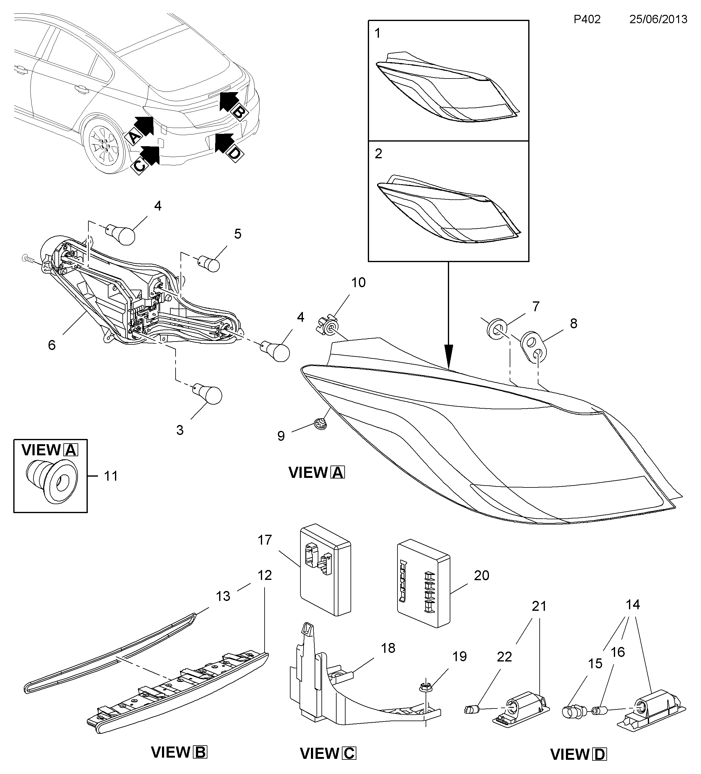 Chevrolet 20 98 345 - Kvēlspuldze, Bremžu signāla lukturis autodraugiem.lv