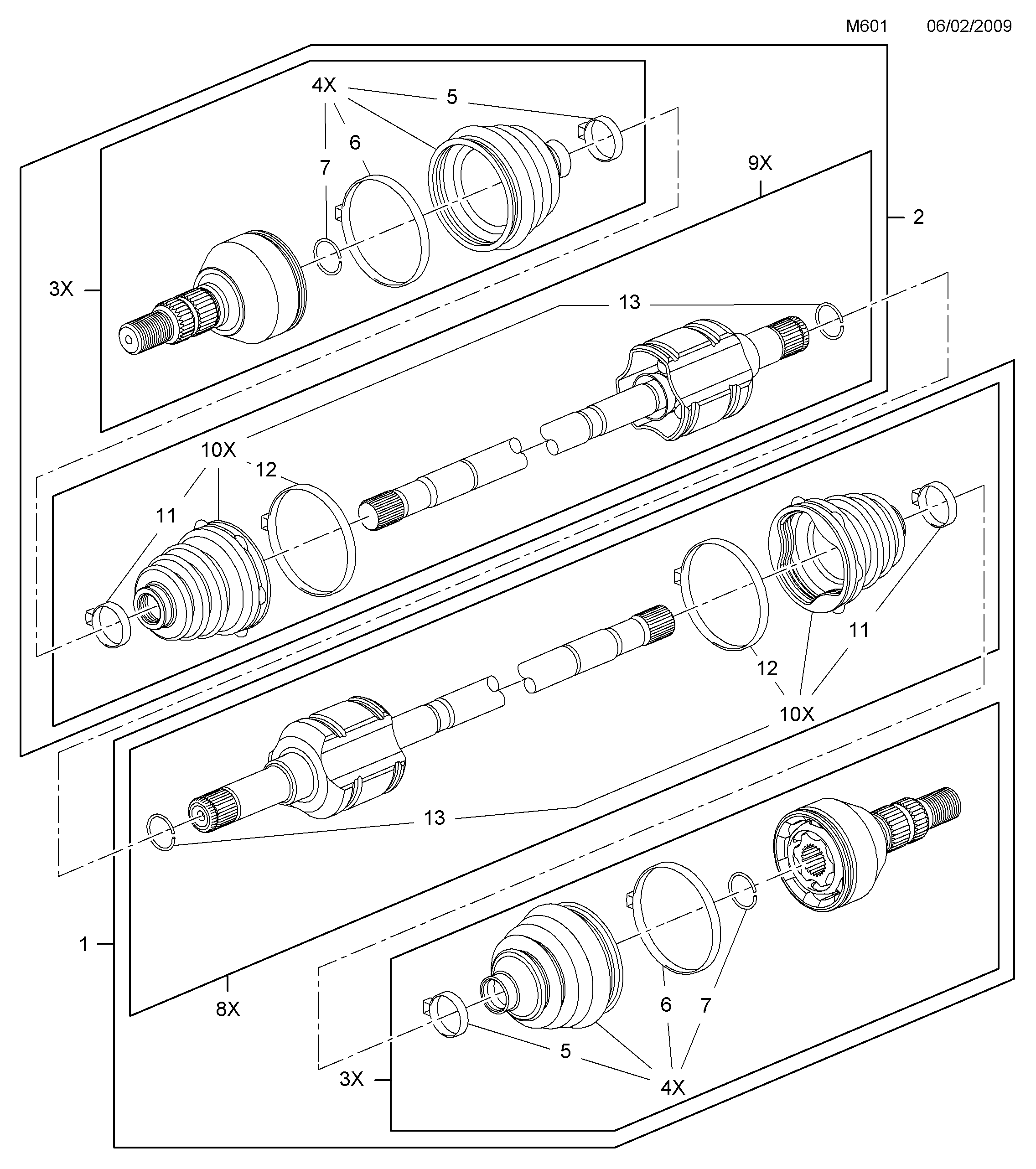 Vauxhall 1604012 - Putekļusargs, Piedziņas vārpsta autodraugiem.lv