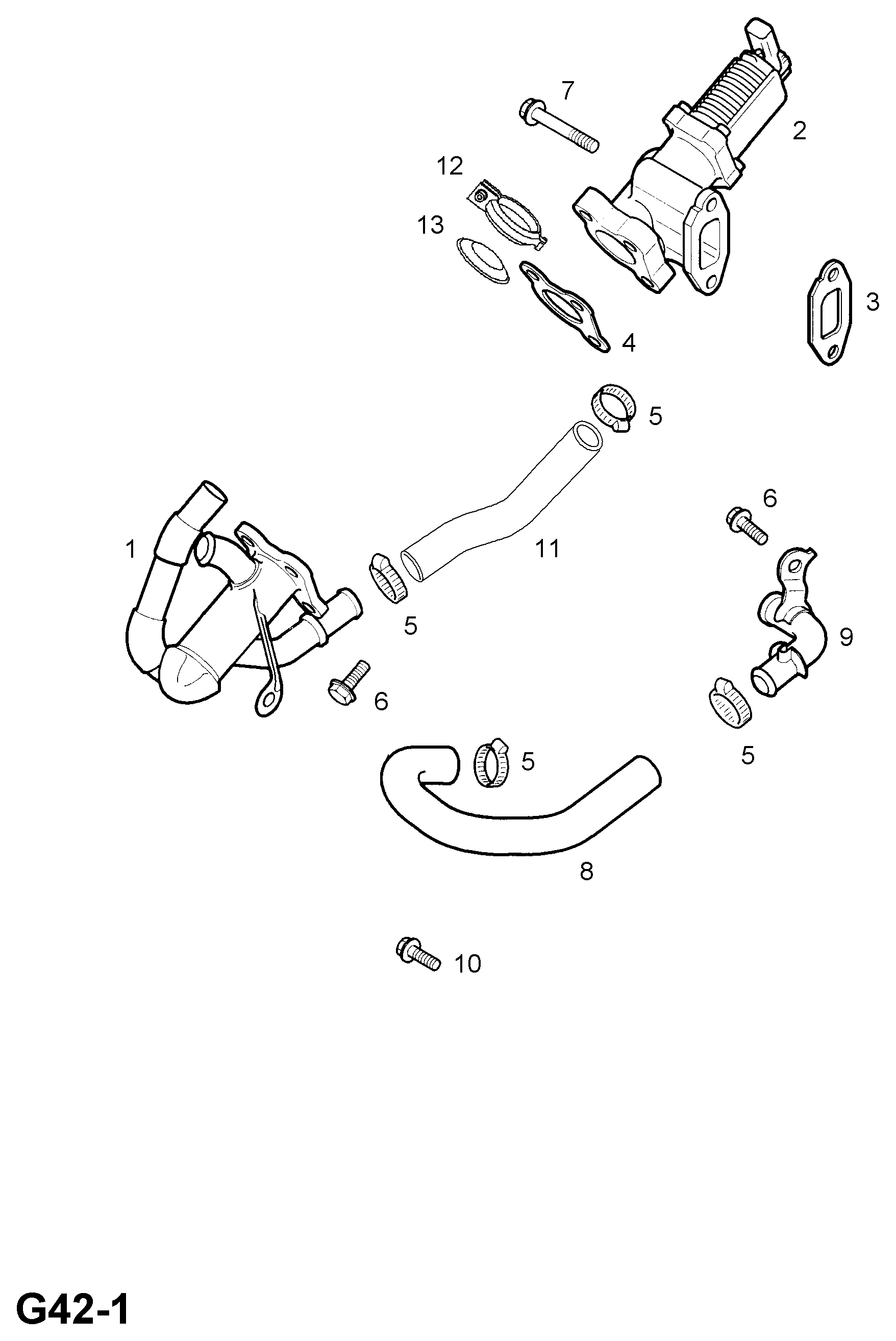 Opel 5851601 - Radiators, Izplūdes gāzu recirkulācija autodraugiem.lv