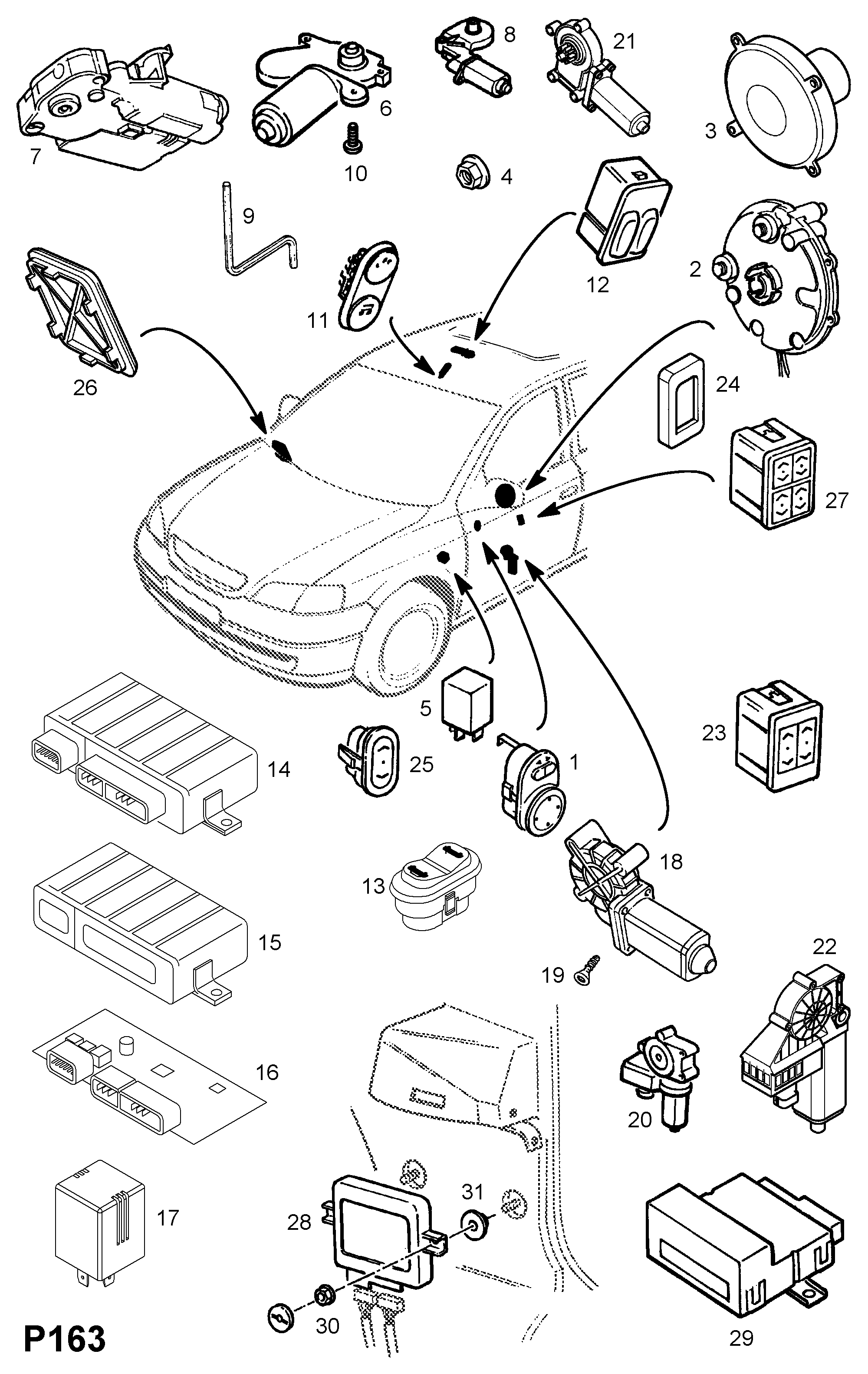 Opel 62 40 487 - Slēdzis, Spoguļu regulēšana autodraugiem.lv