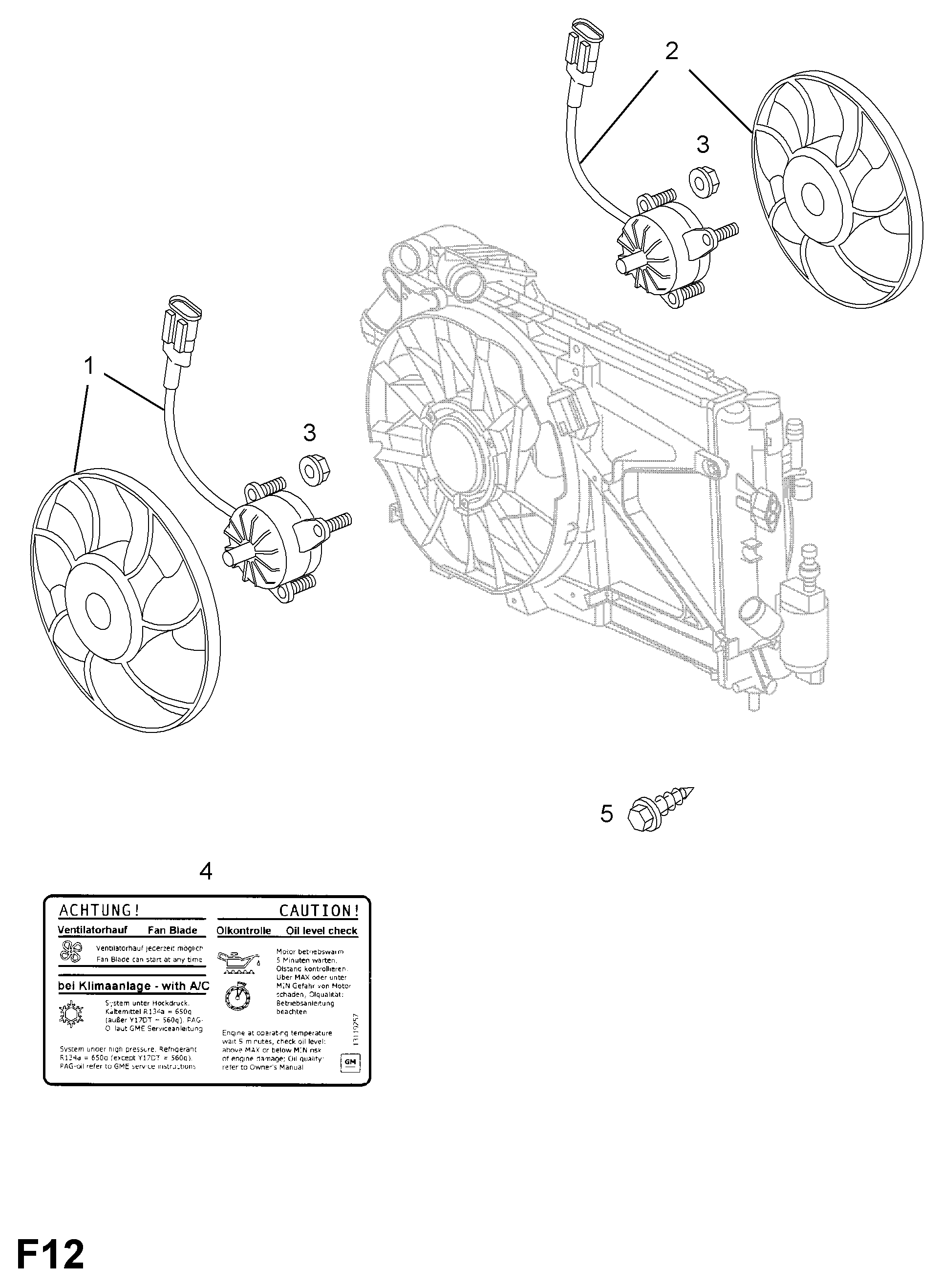 Vauxhall 13 41 334 - Ventilators, Motora dzesēšanas sistēma autodraugiem.lv