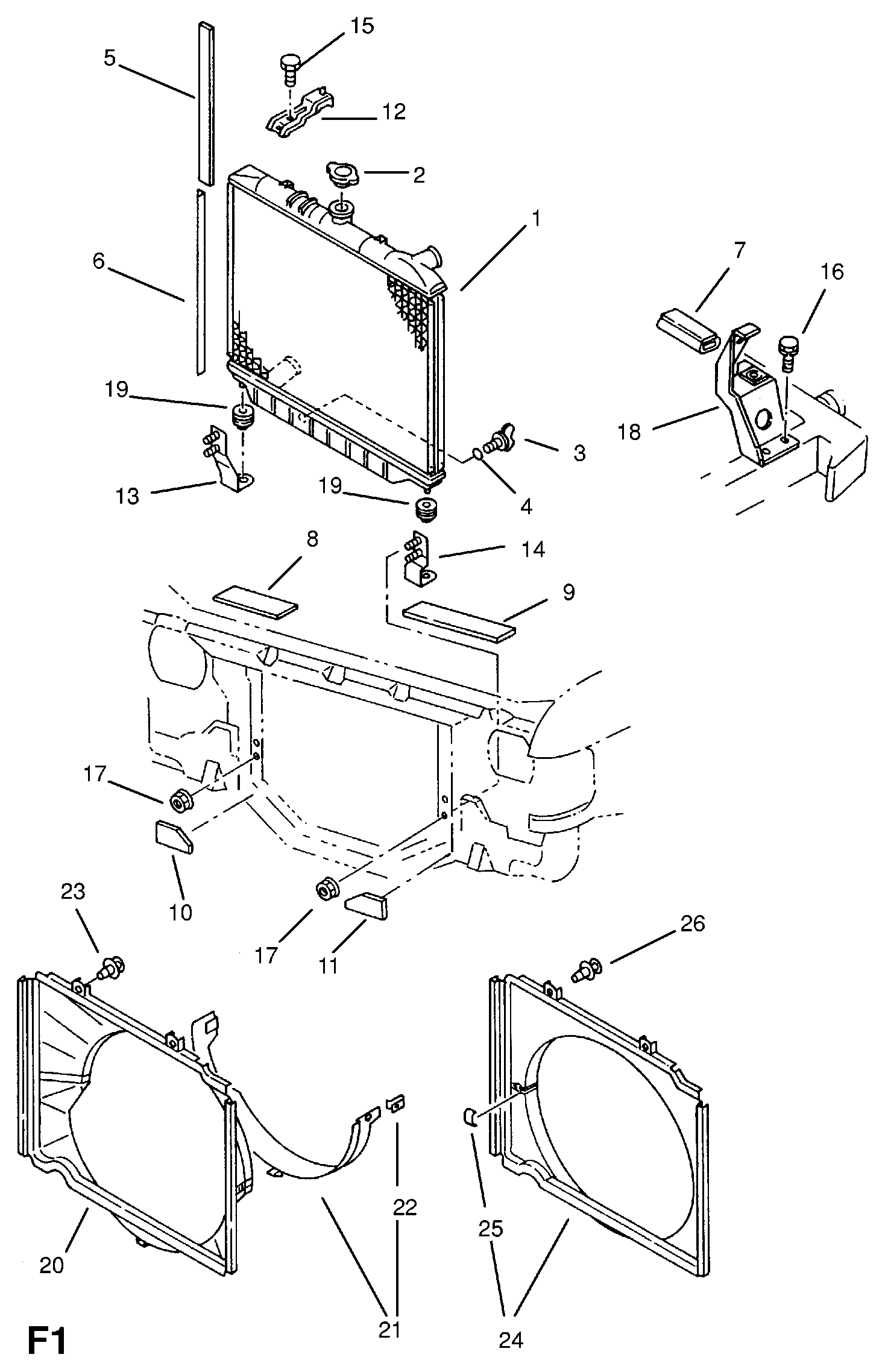 Opel 13 14 512 - Radiators, Motora dzesēšanas sistēma autodraugiem.lv