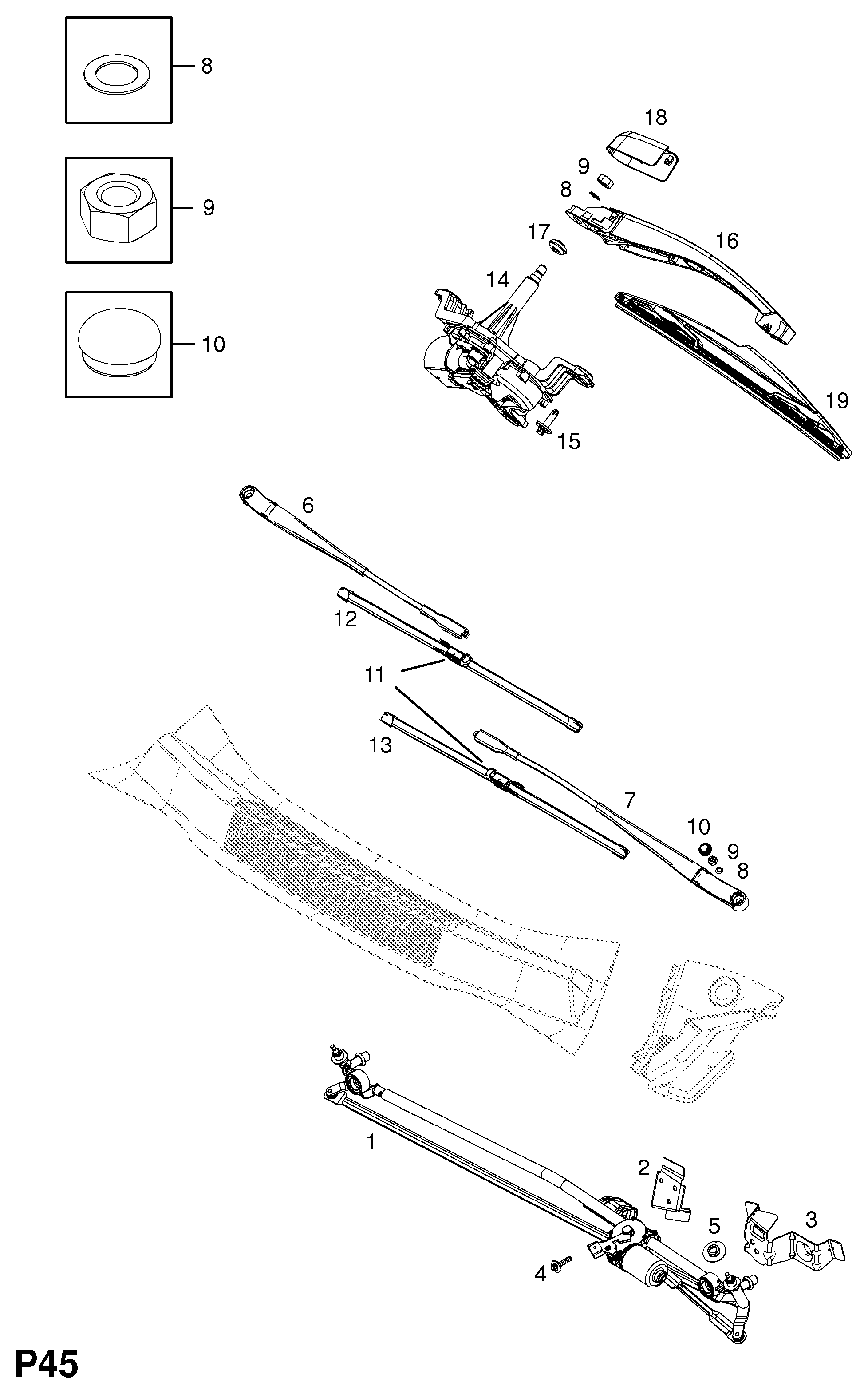 Opel 6272282 - Stikla tīrītāja slotiņa autodraugiem.lv