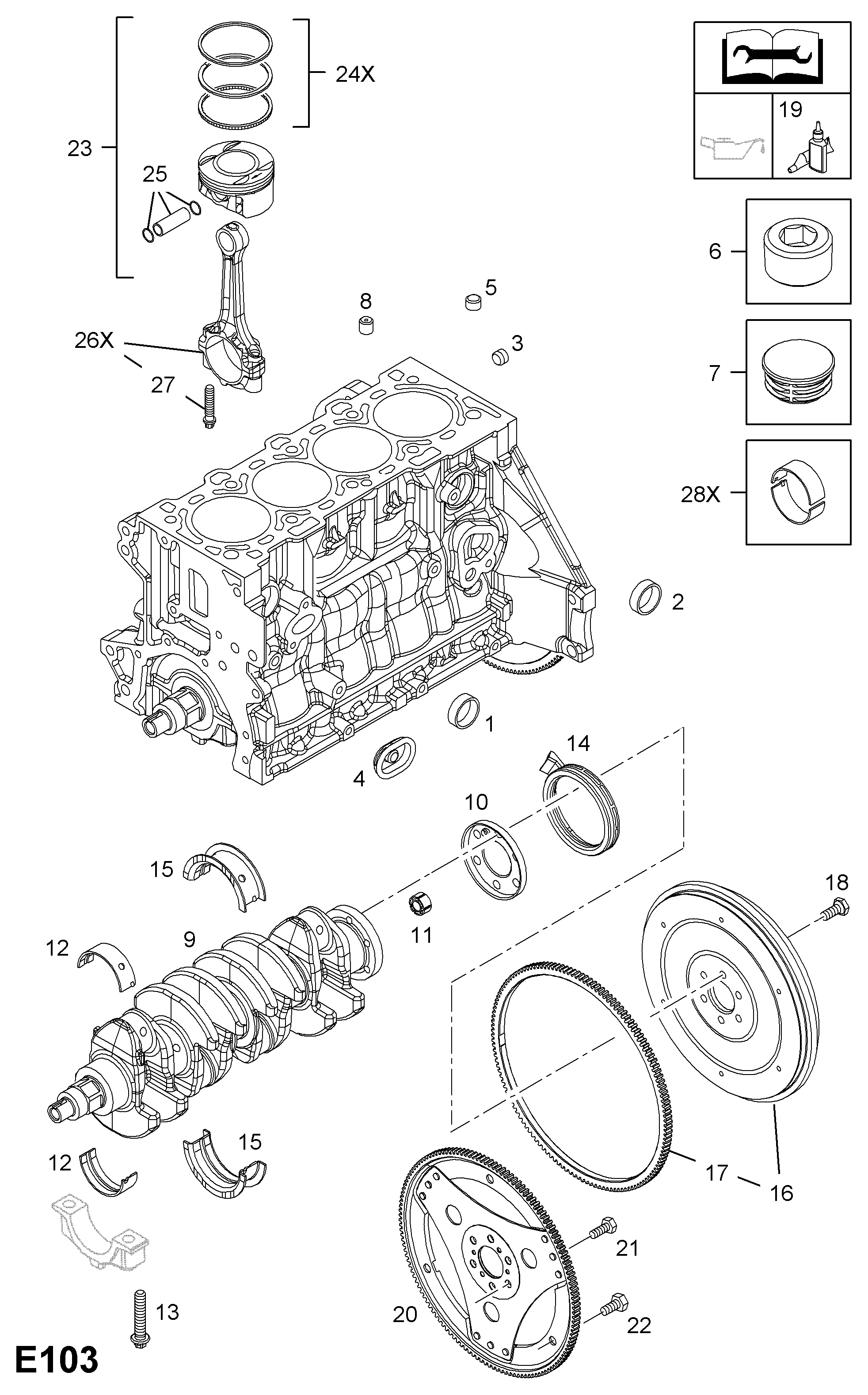 Opel 618 745 - Kloķvārpstas gultnis autodraugiem.lv