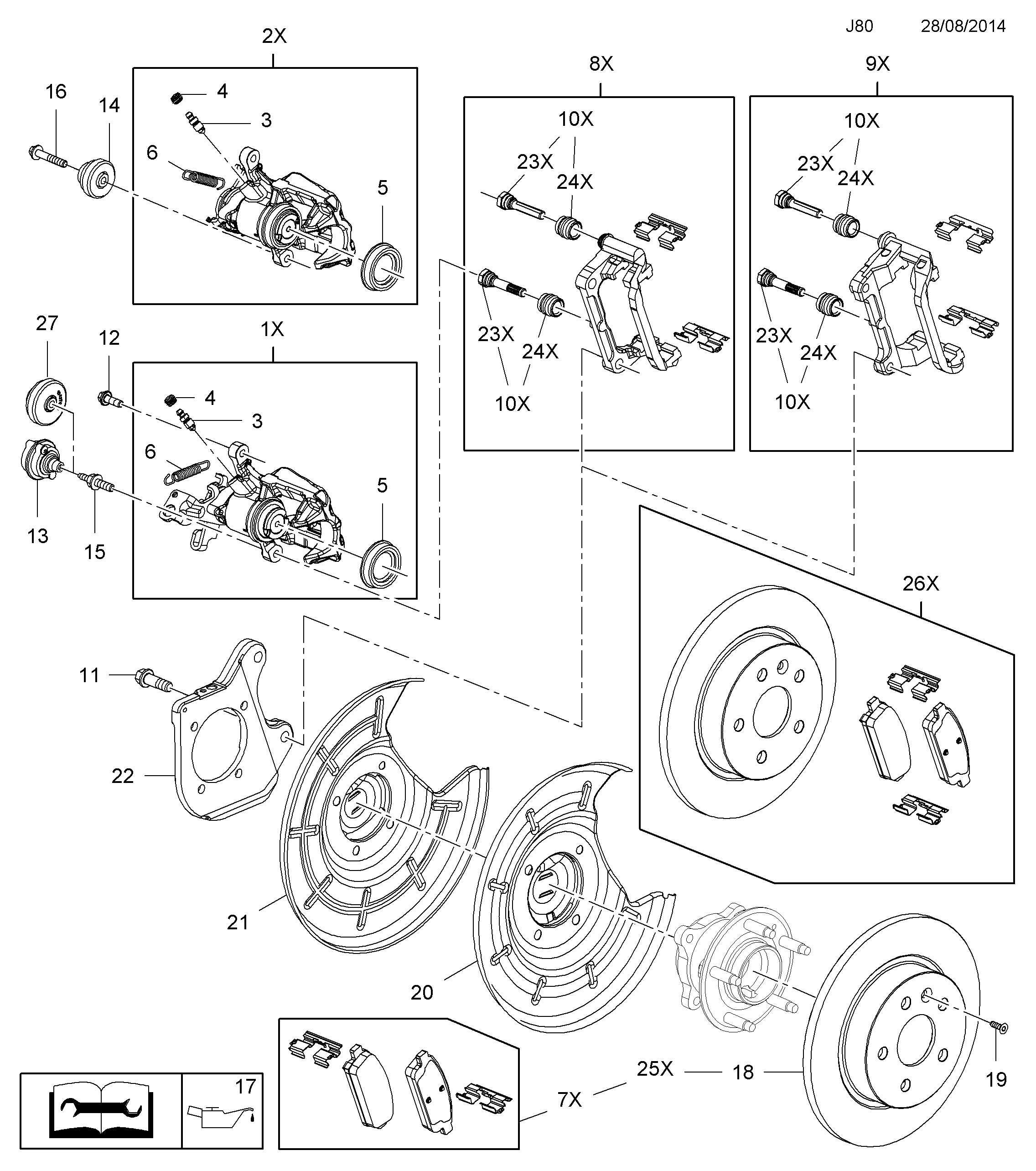 Vauxhall 1605262 - Bremžu loku komplekts autodraugiem.lv