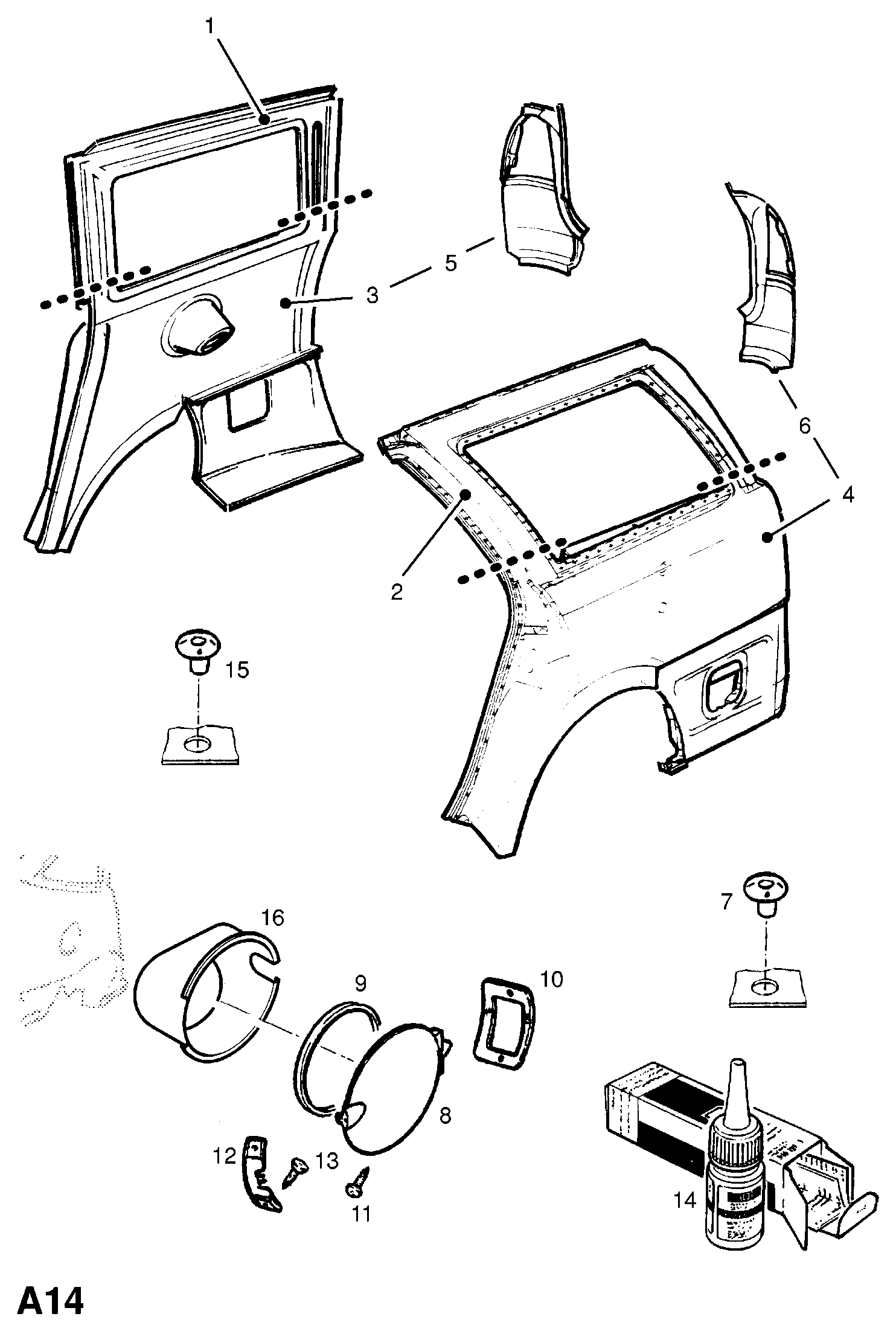 OPEL 1500004 - GLUE, METAL, 10G., UPPER AND LOWER COVERS TO RADIATOR (NLS.- USE autodraugiem.lv