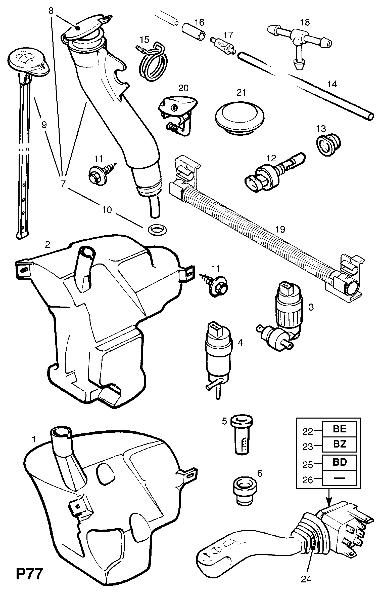 Vauxhall 1450172 - Ūdenssūknis, Stiklu tīrīšanas sistēma autodraugiem.lv