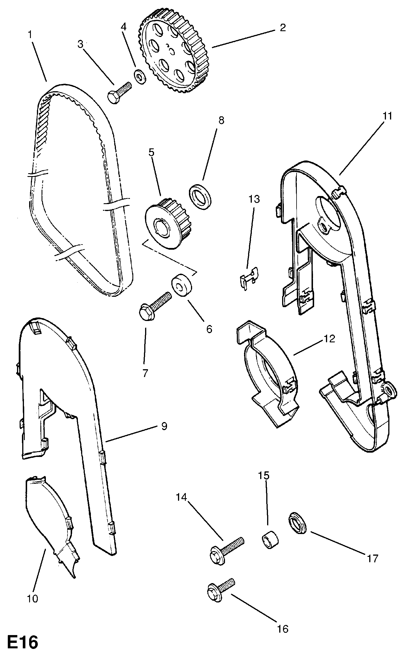 Chevrolet 636560 - Ūdenssūknis + Zobsiksnas komplekts autodraugiem.lv