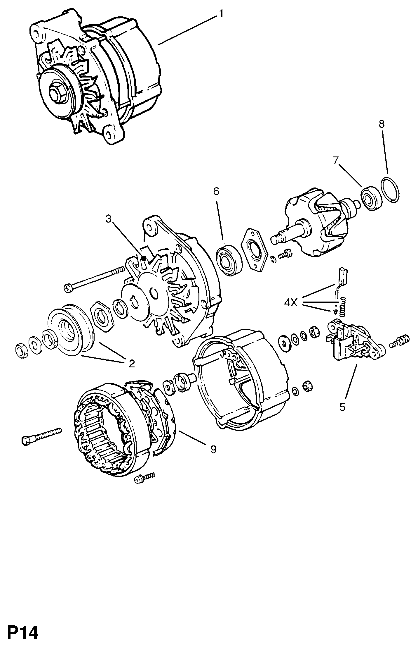 Opel 12 04 044 - Ģenerators autodraugiem.lv