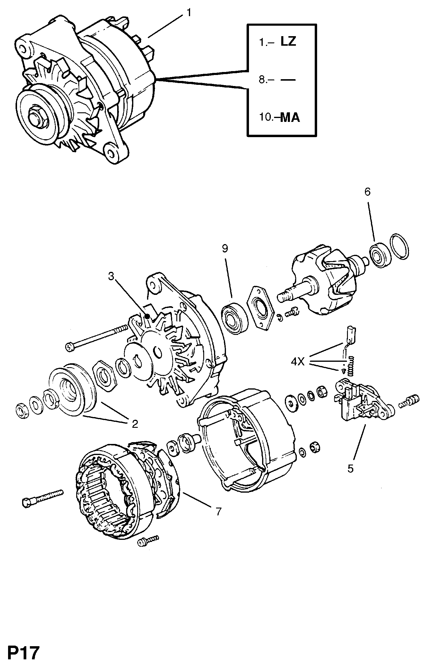 Opel 12 04 070 - Ģenerators autodraugiem.lv
