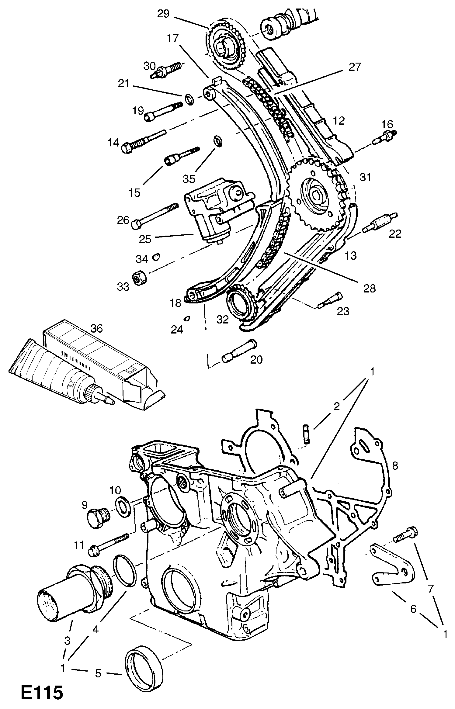 Opel 636 701 - Mierinātājsliede, GSM piedziņas ķēde autodraugiem.lv