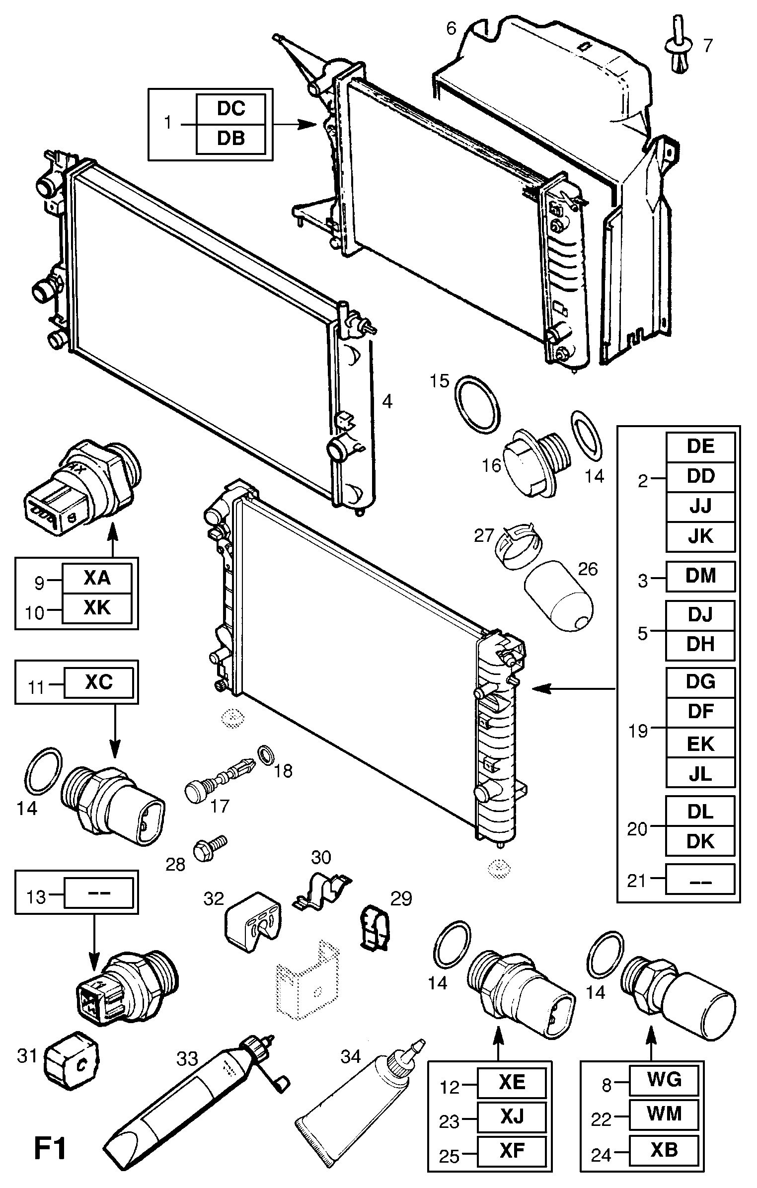 Vauxhall R1150078 - Radiators, Motora dzesēšanas sistēma autodraugiem.lv