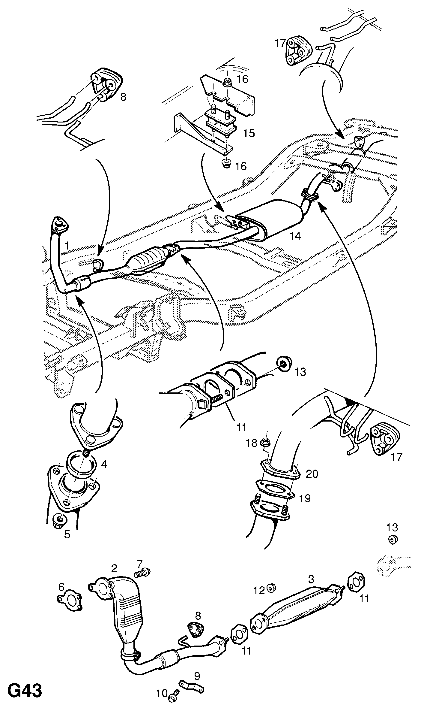 Opel 5850645 - Blīve, Izplūdes caurule autodraugiem.lv