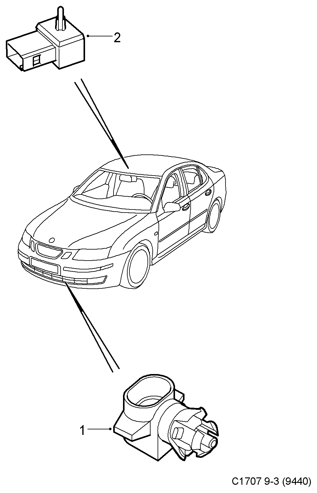 SAAB 91 52 245 - Devējs, Ārējā temperatūra autodraugiem.lv