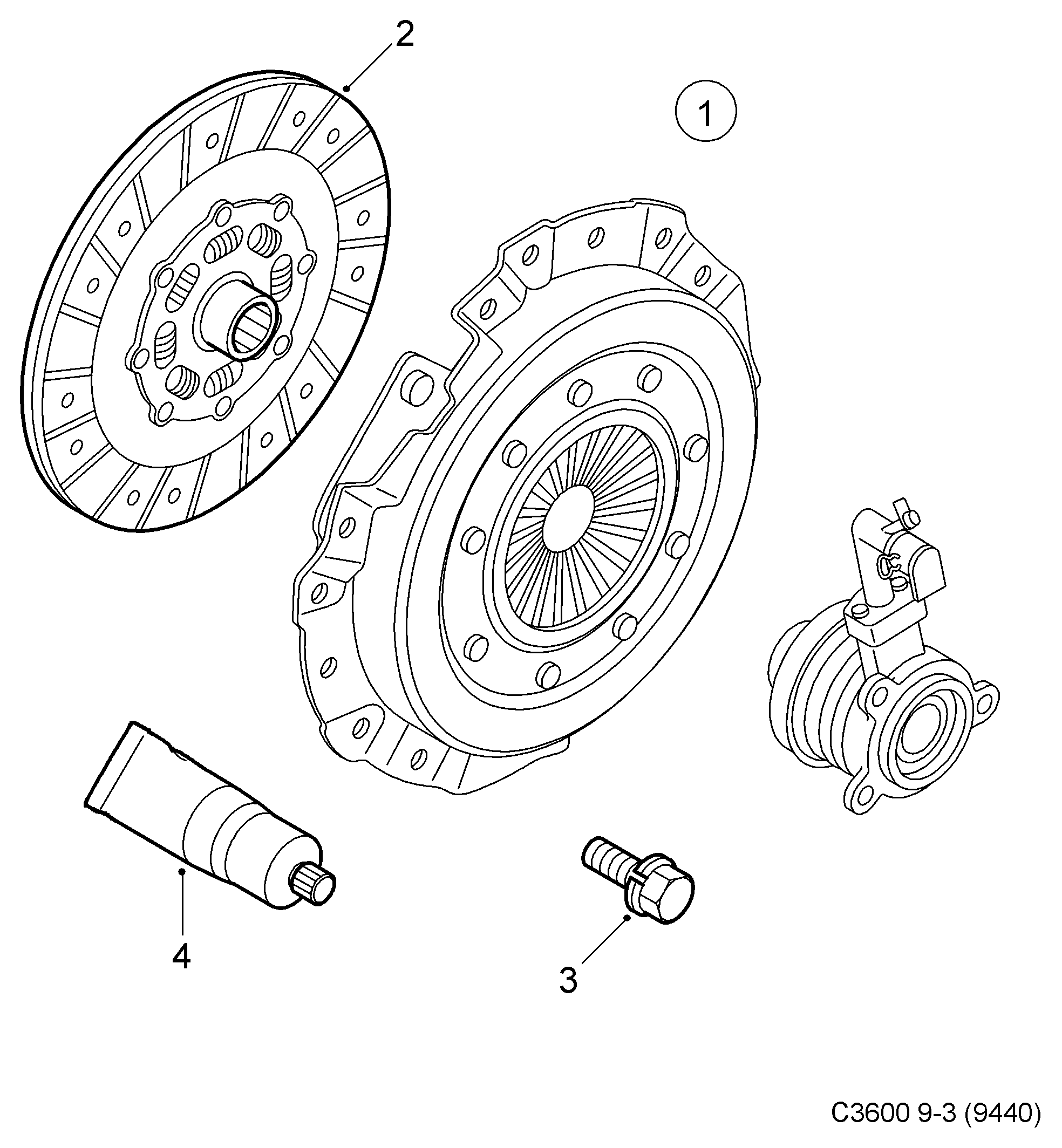 SAAB 93 181 953 - Sajūga komplekts autodraugiem.lv