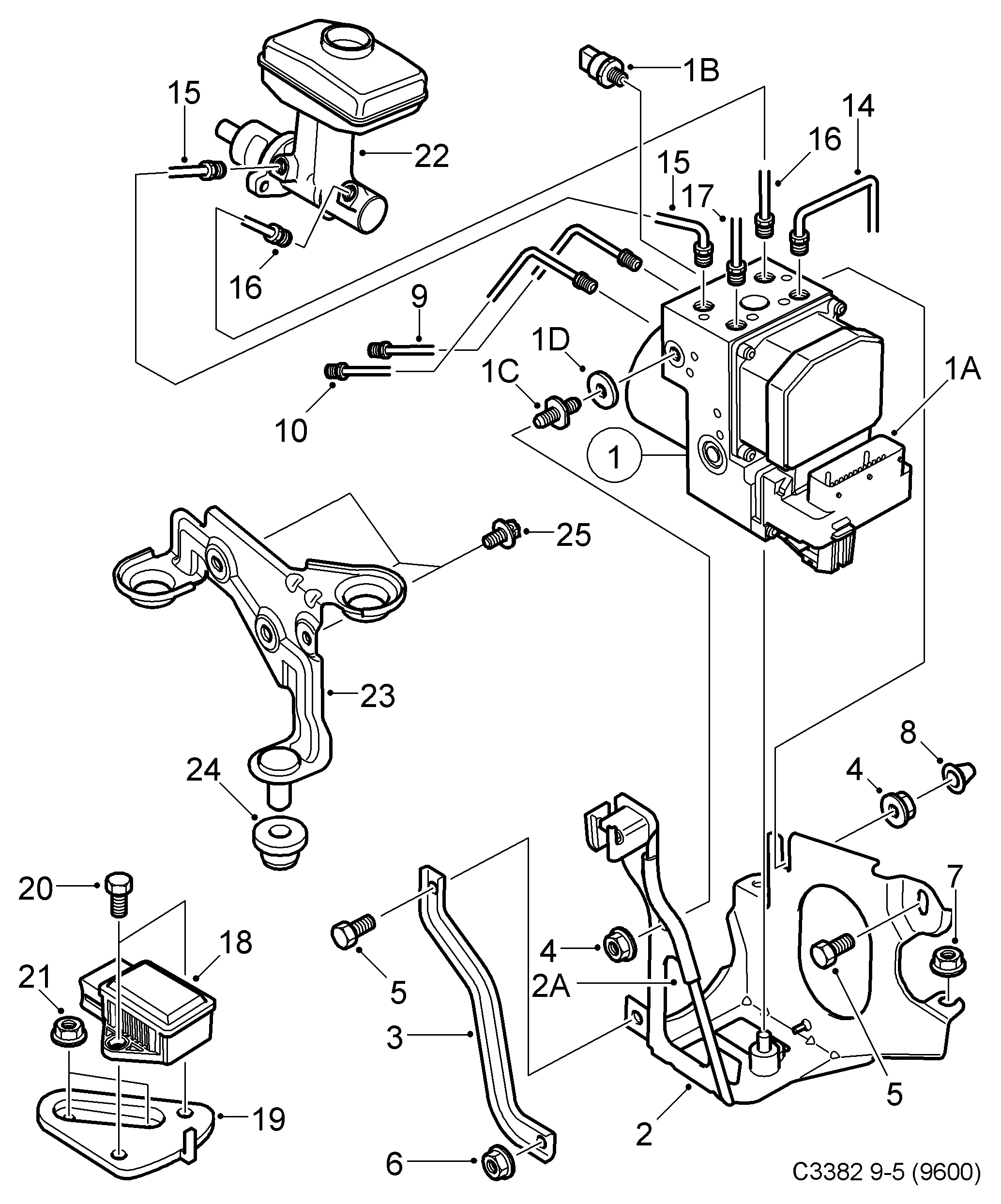 SAAB 52 33 283 - Spiediena slēdzis, Hidrobremžu iekārta autodraugiem.lv