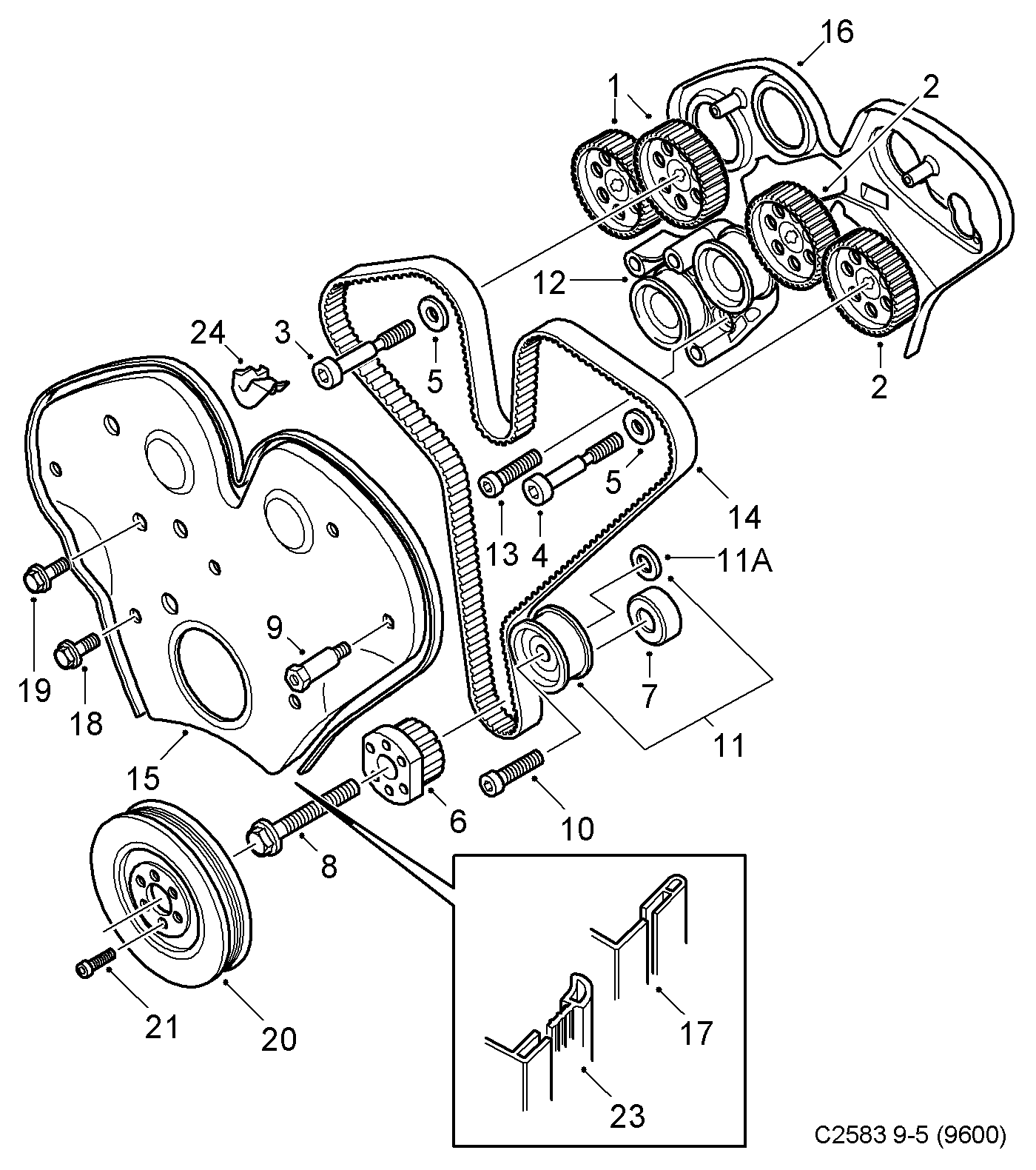 Opel 90543739 - Parazīt / Vadrullītis, Zobsiksna autodraugiem.lv