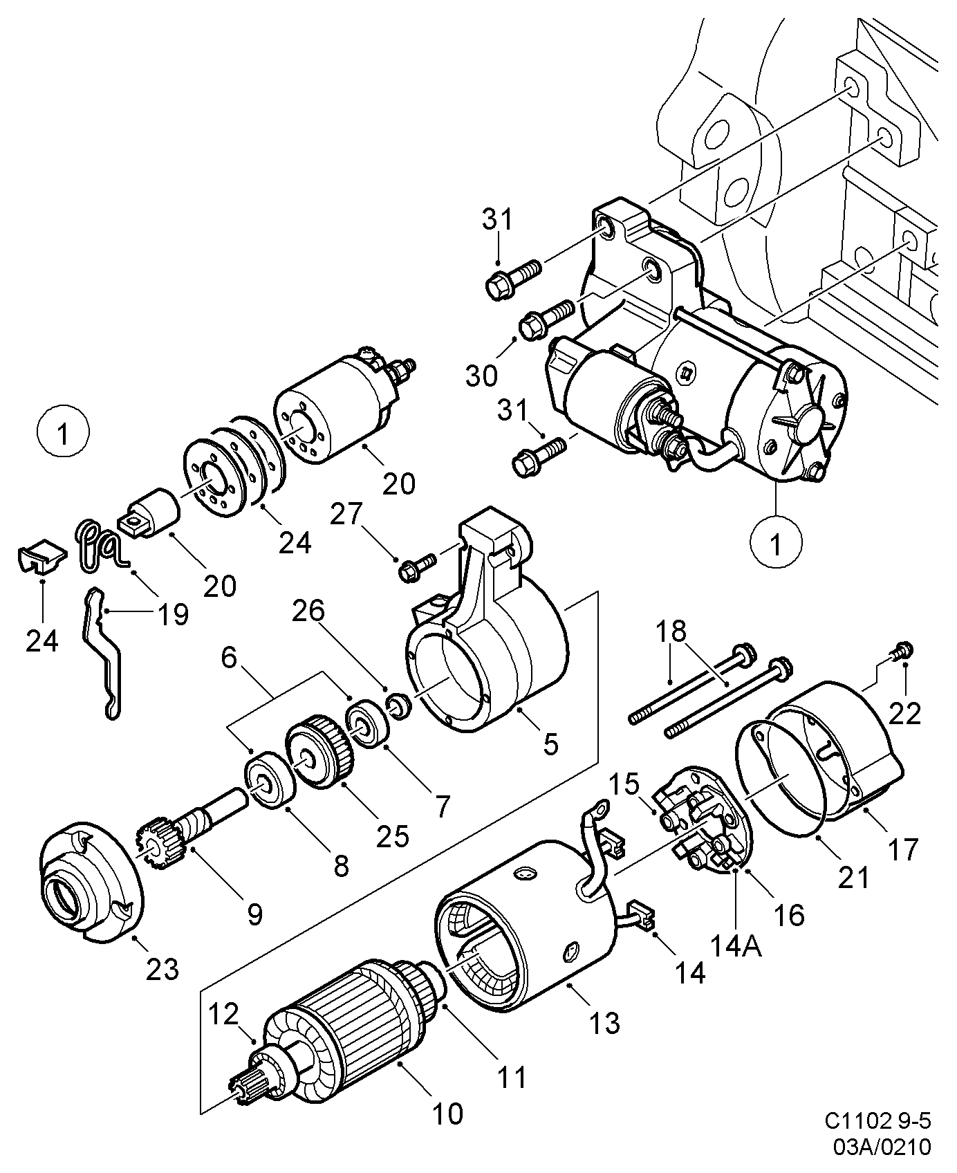 SAAB 5343850 - Starteris autodraugiem.lv