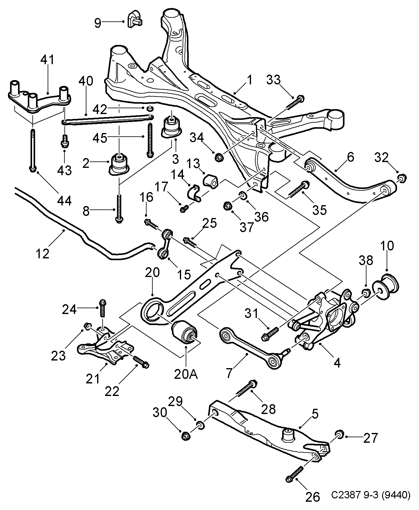 Cadillac 13105744 - Neatkarīgās balstiekārtas svira, Riteņa piekare autodraugiem.lv