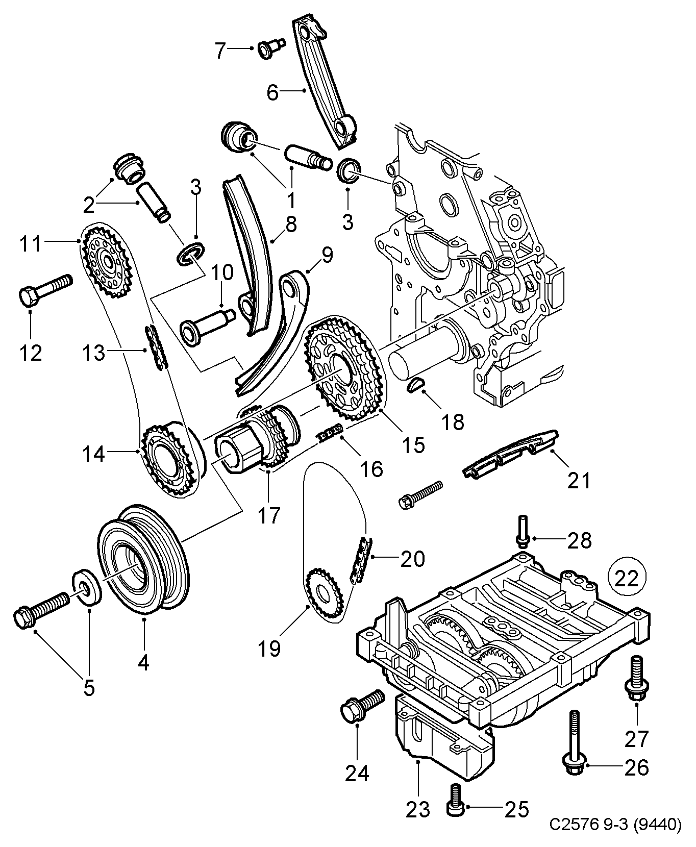 Vauxhall 24418171 - Spriegotājs, Piedziņas ķēde autodraugiem.lv