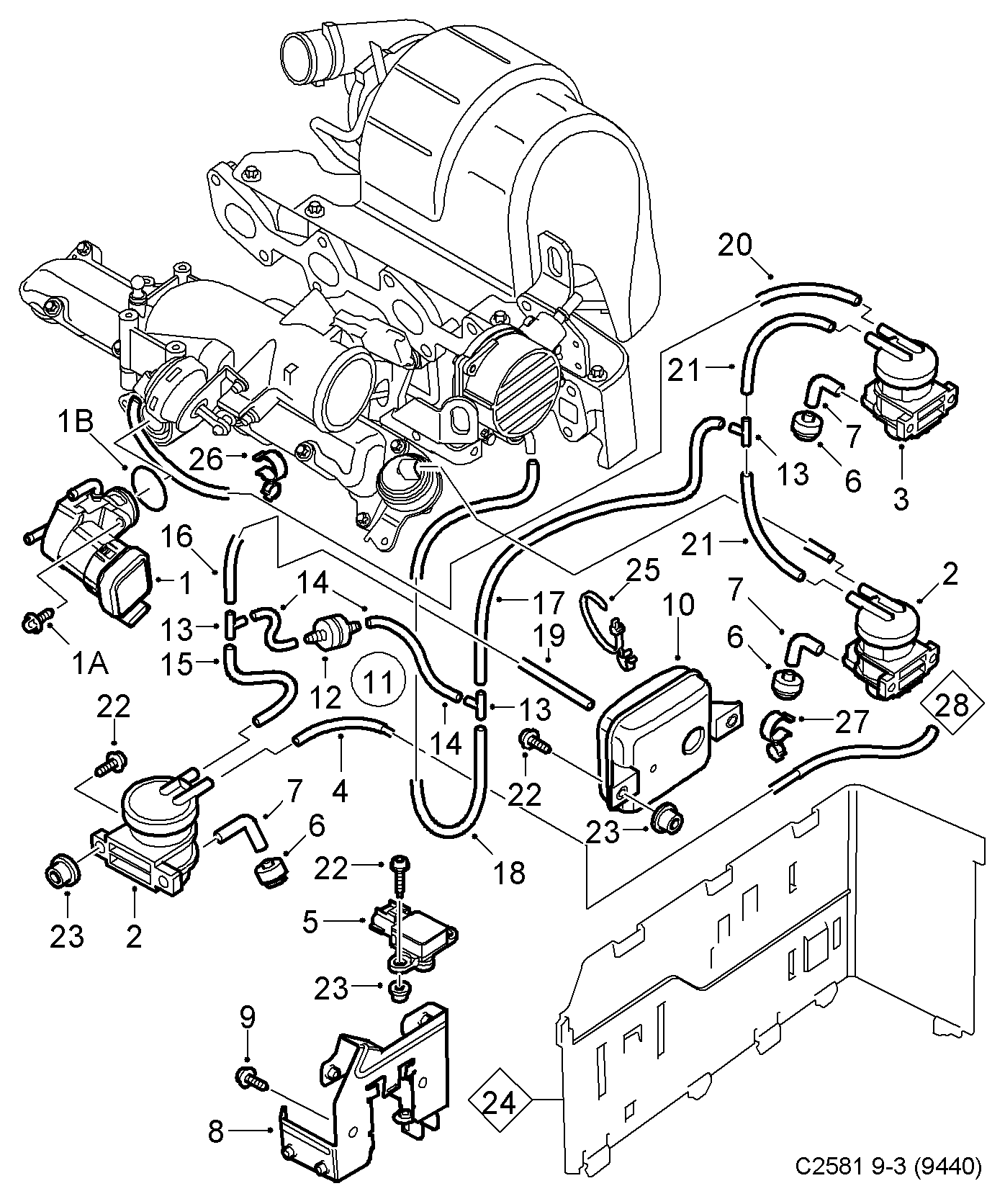 Vauxhall 93176989 - Izpl. gāzu recirkulācijas vārsts autodraugiem.lv