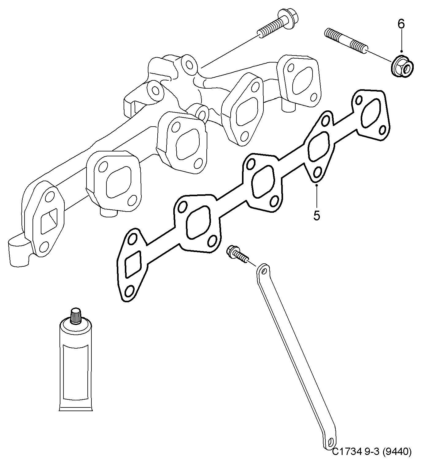 Opel 55 351 605 - Blīve, Izplūdes kolektors autodraugiem.lv