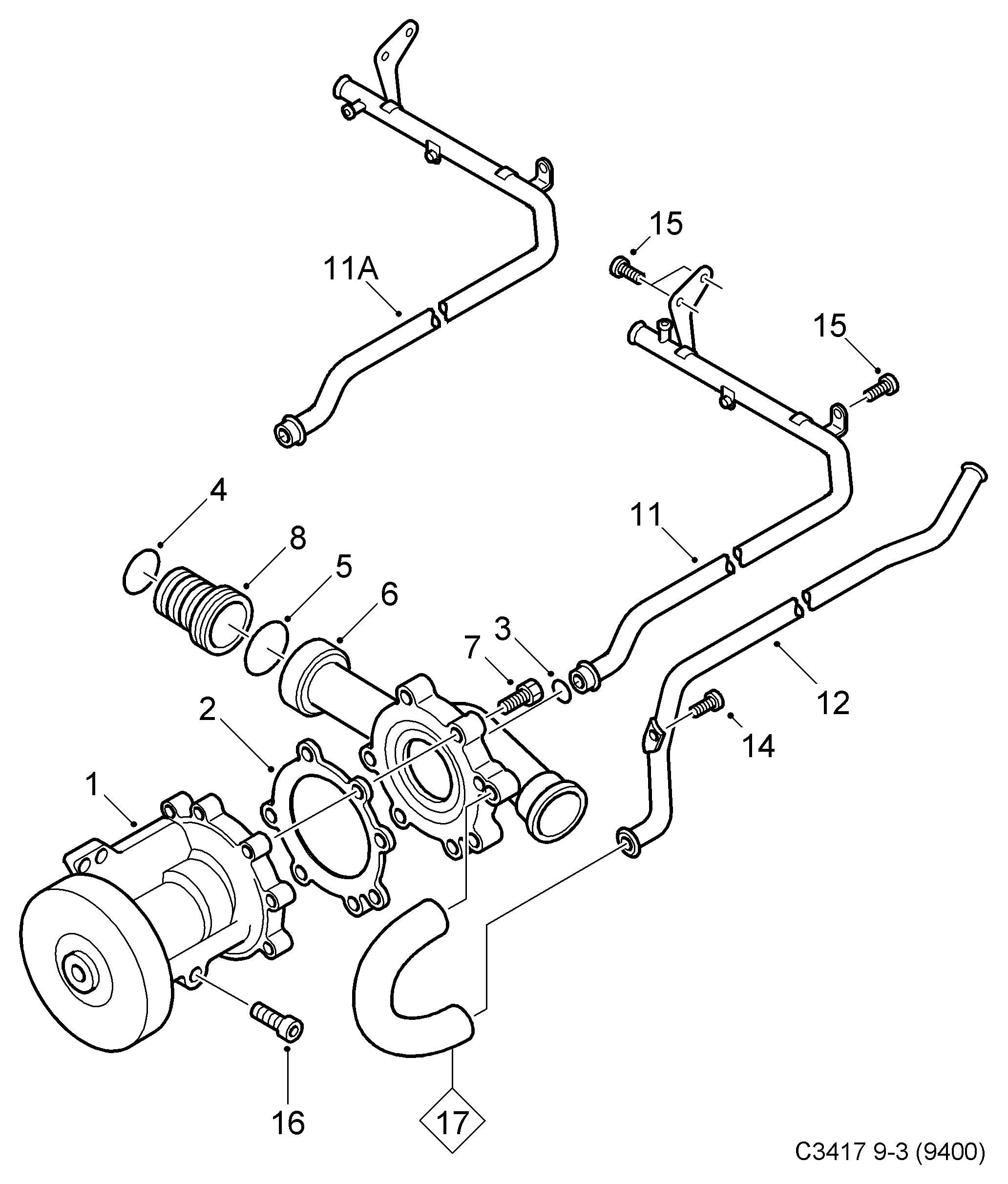 Vauxhall 8822793 - Ūdenssūknis autodraugiem.lv