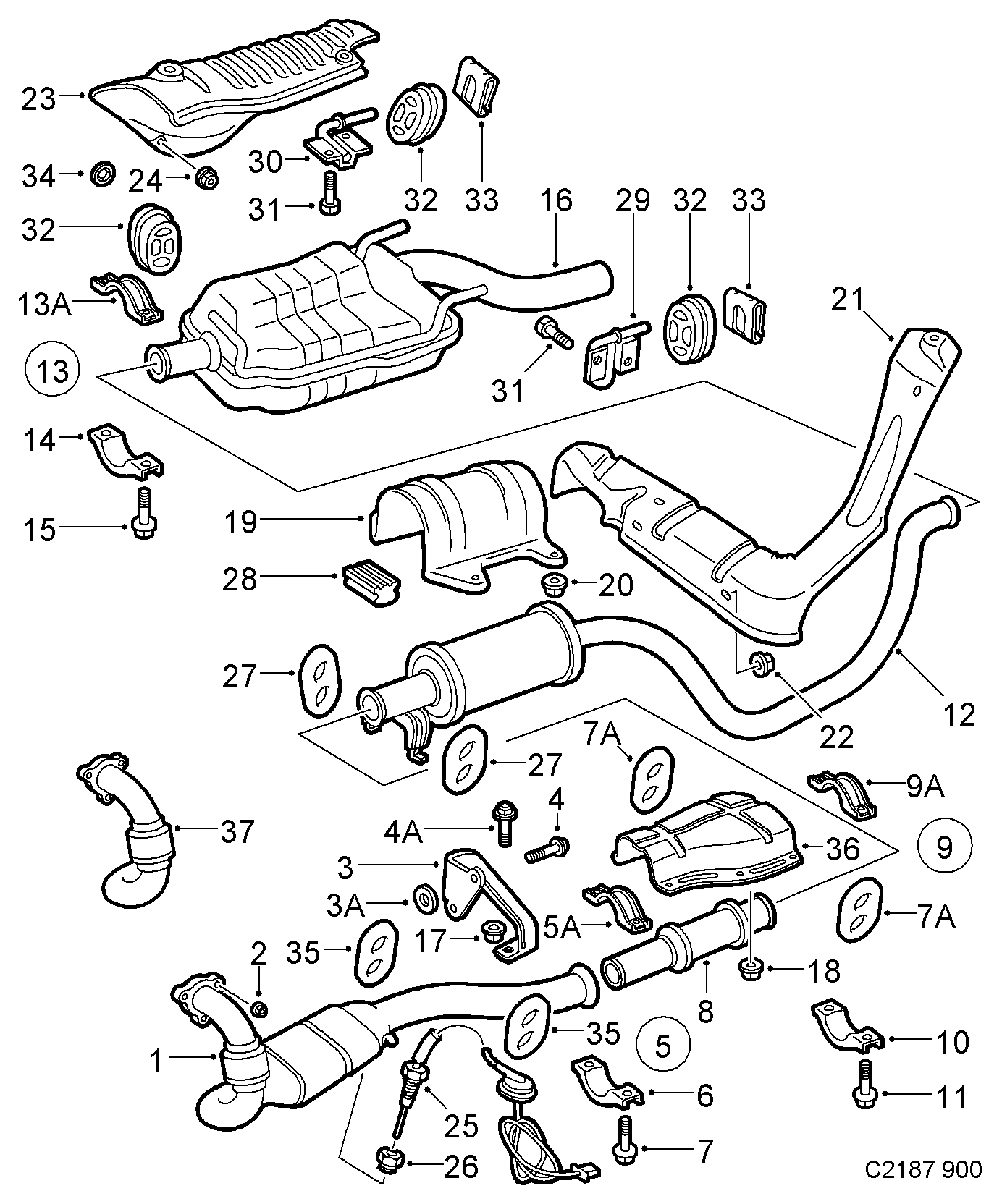 Alfa Romeo 7978190 - Skrūve, Izplūdes sistēma autodraugiem.lv