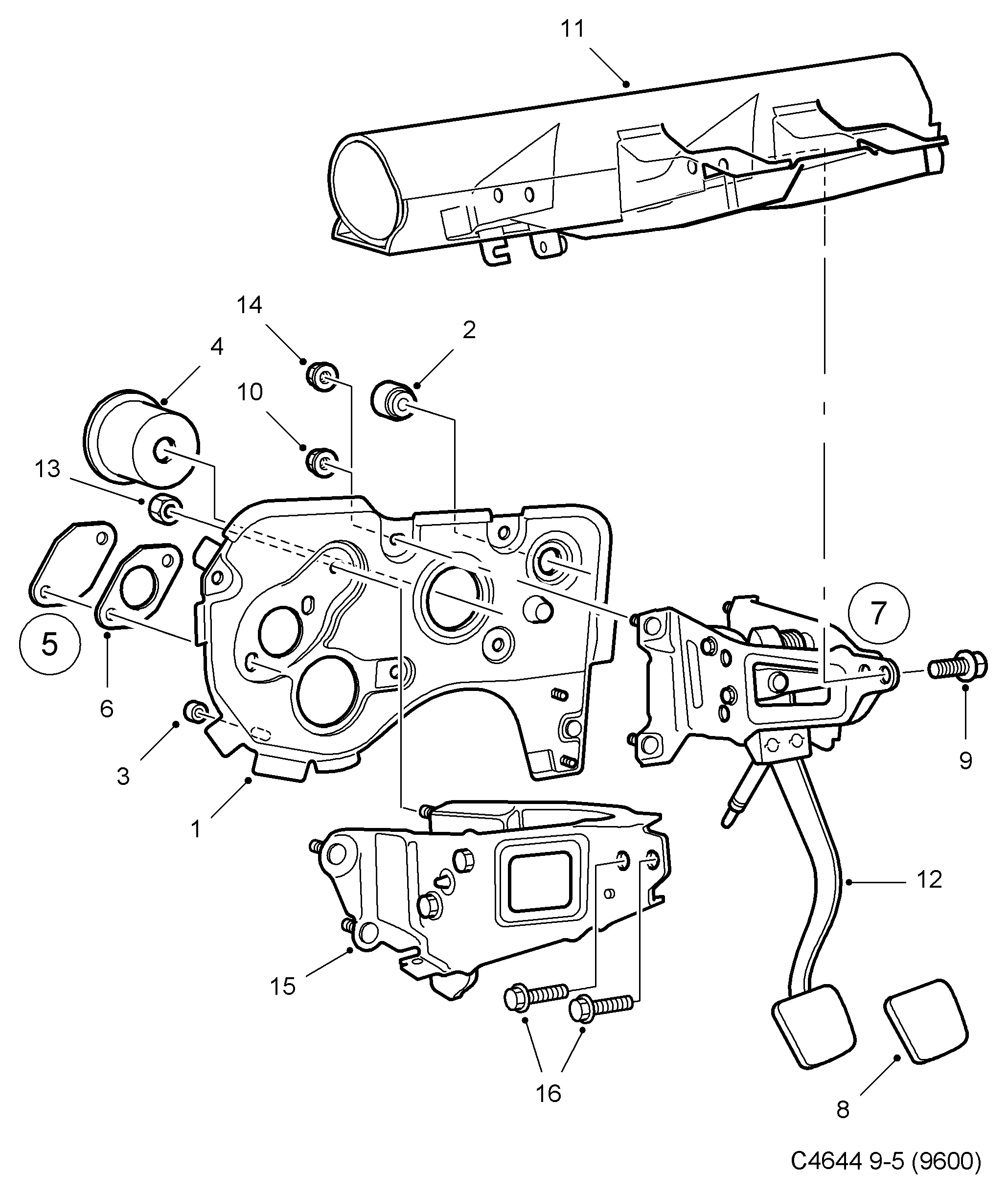 Opel 90222351 - Pedāļa uzlika, Bremžu pedālis autodraugiem.lv