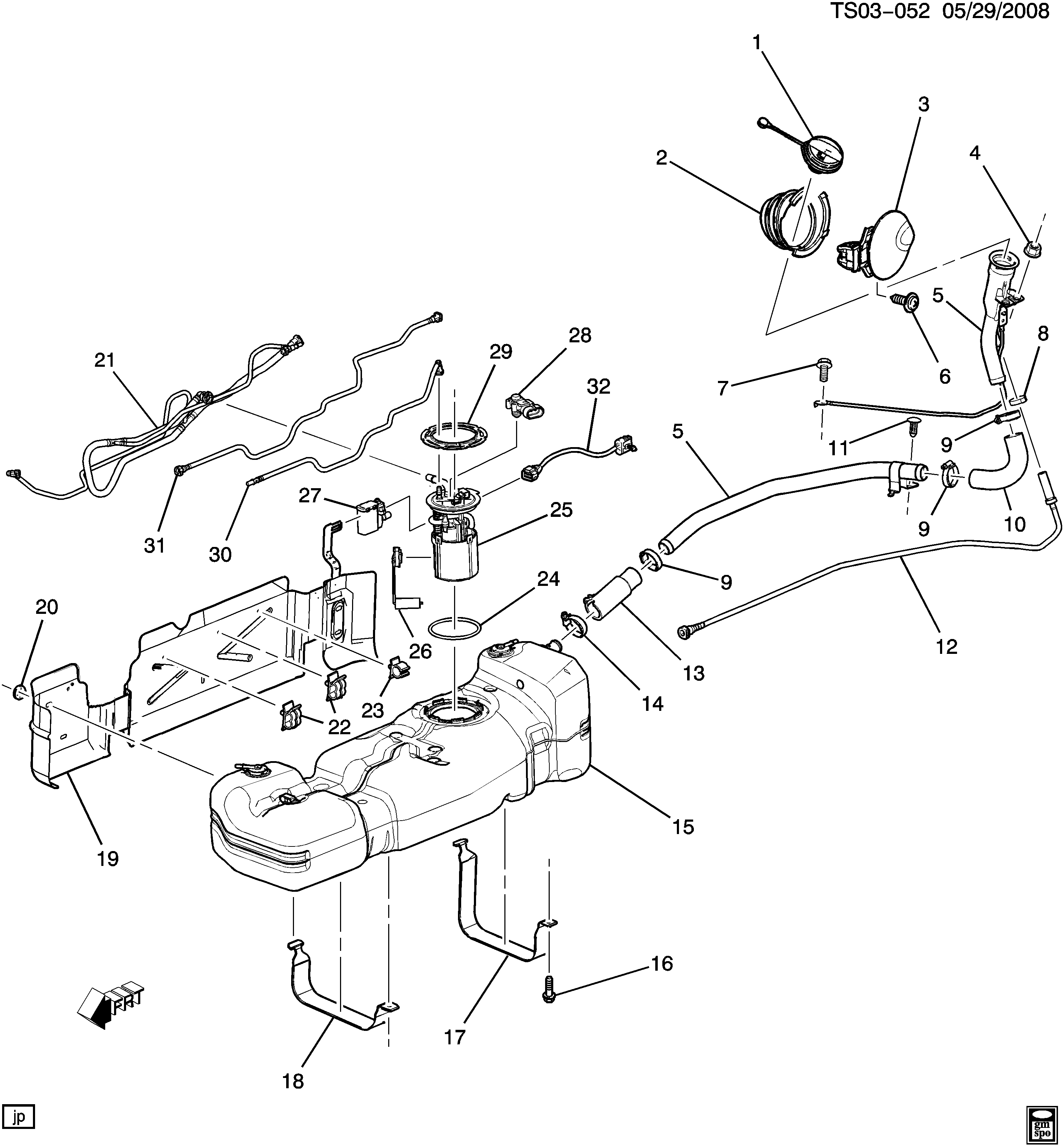 GMC 15794103 - Vāciņš, Degvielas tvertne autodraugiem.lv