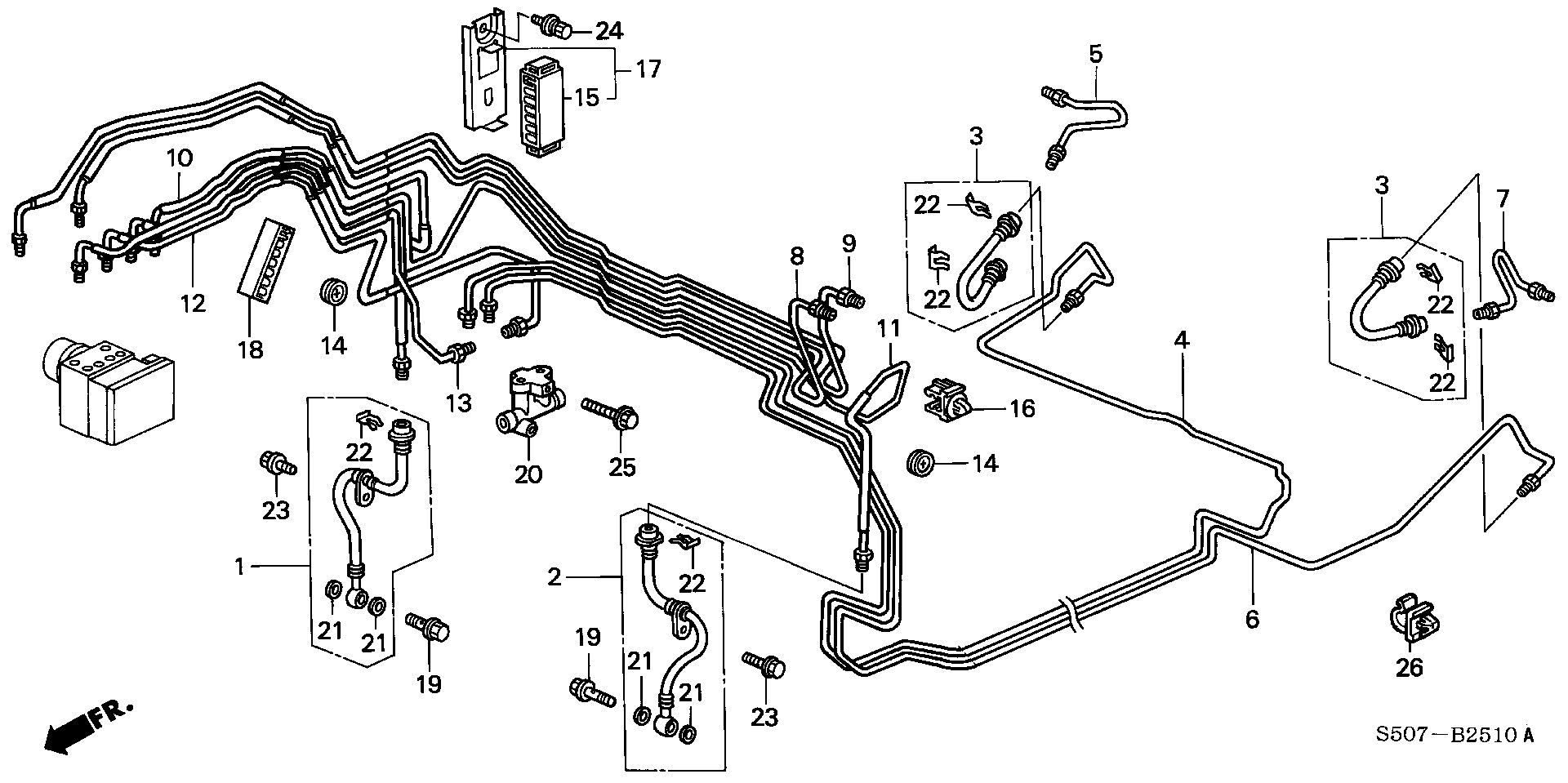 Honda 01466S50000 - Bremžu šļūtene autodraugiem.lv